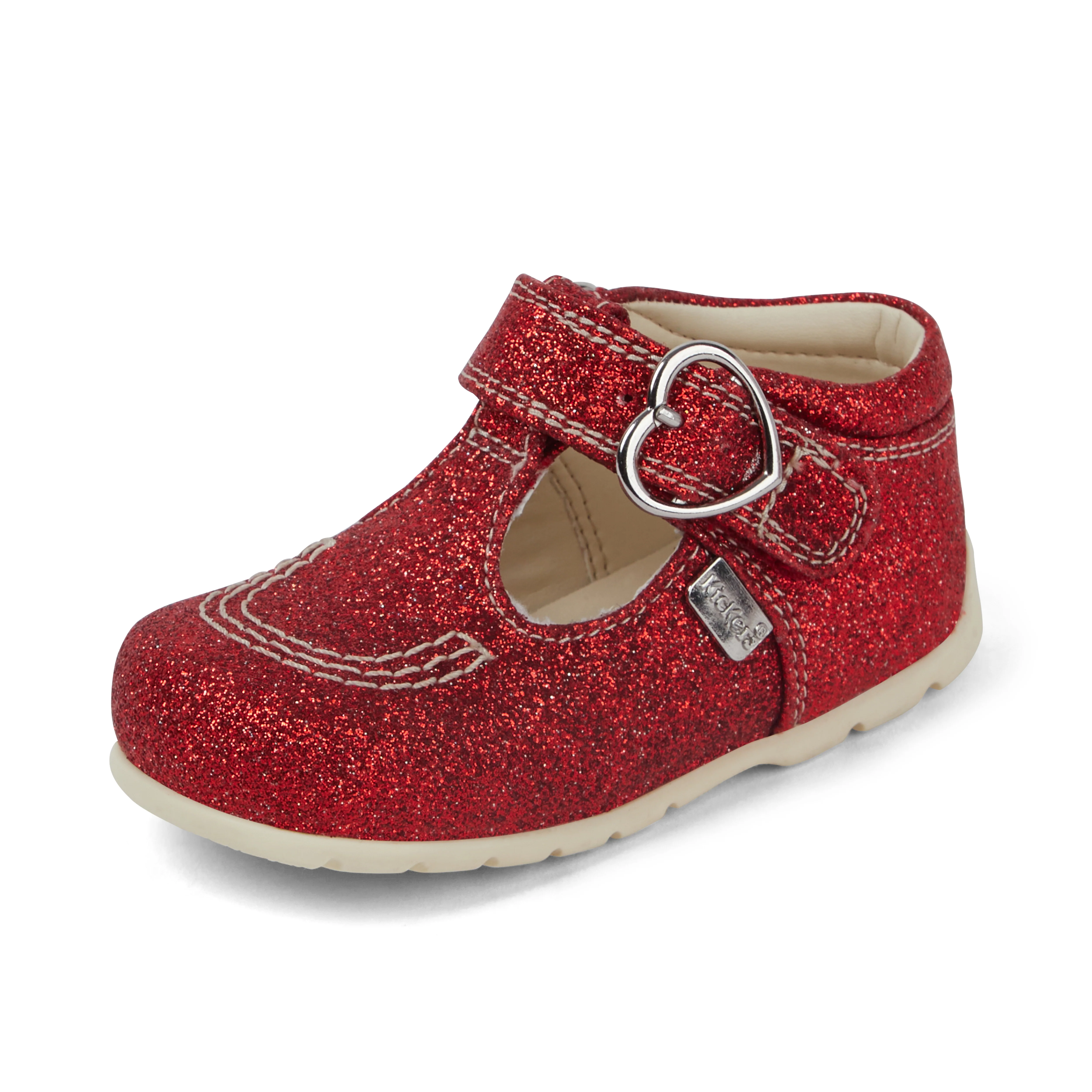 Baby Unisex Kick T Glitter Shoes Red - Image 6