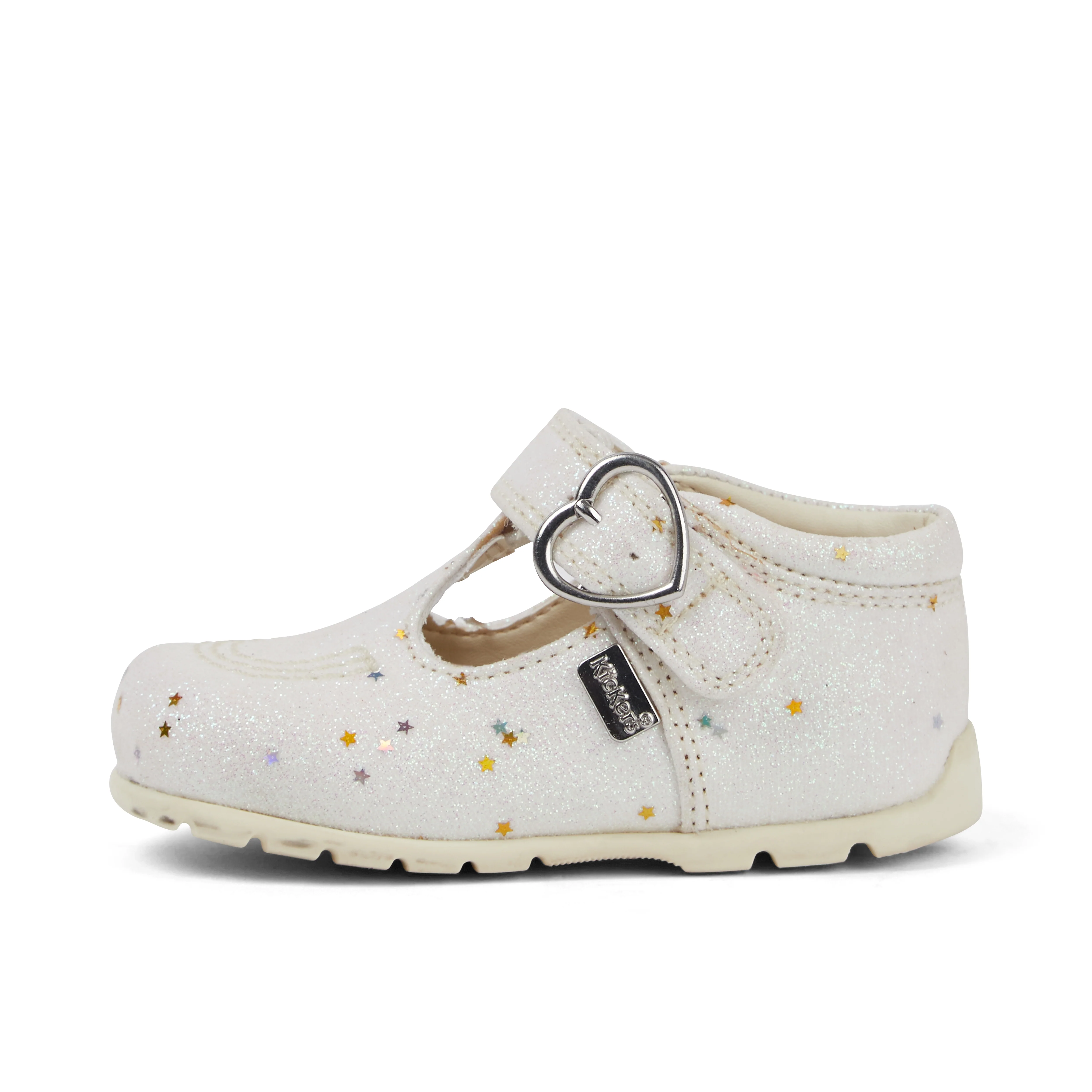 Baby Unisex Kick T Glitter Shoes White
