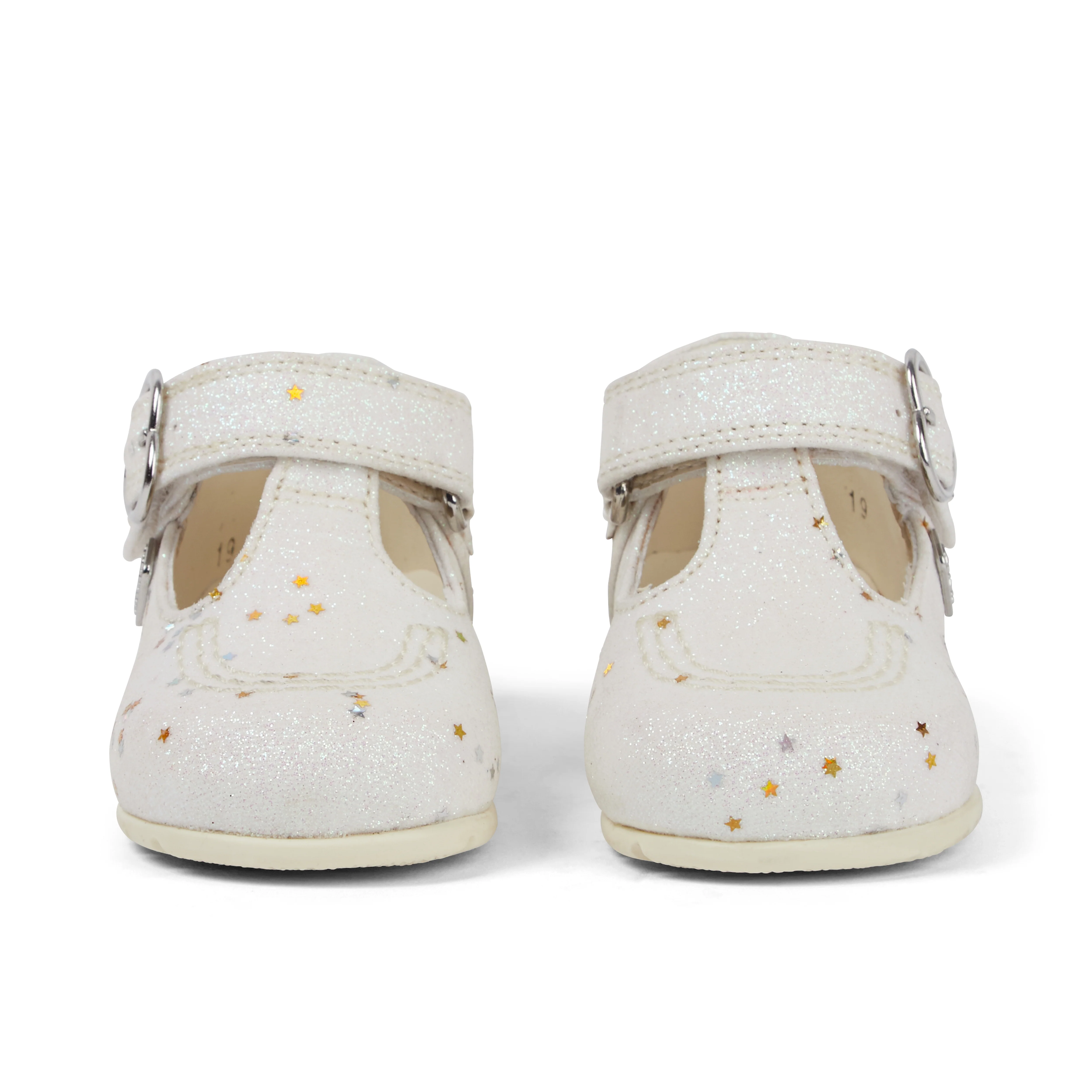 Baby Unisex Kick T Glitter Shoes White - Image 2