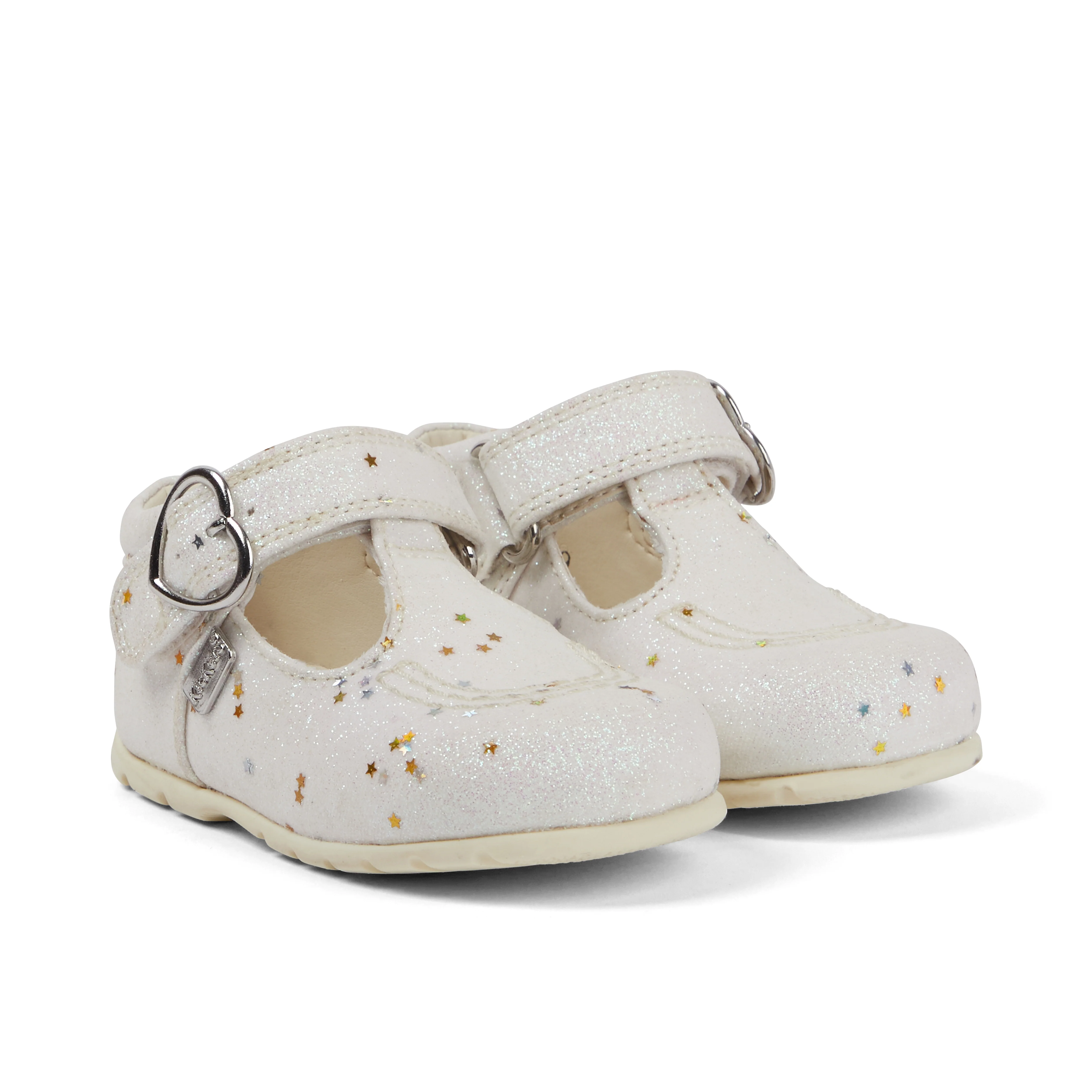 Baby Unisex Kick T Glitter Shoes White - Image 3