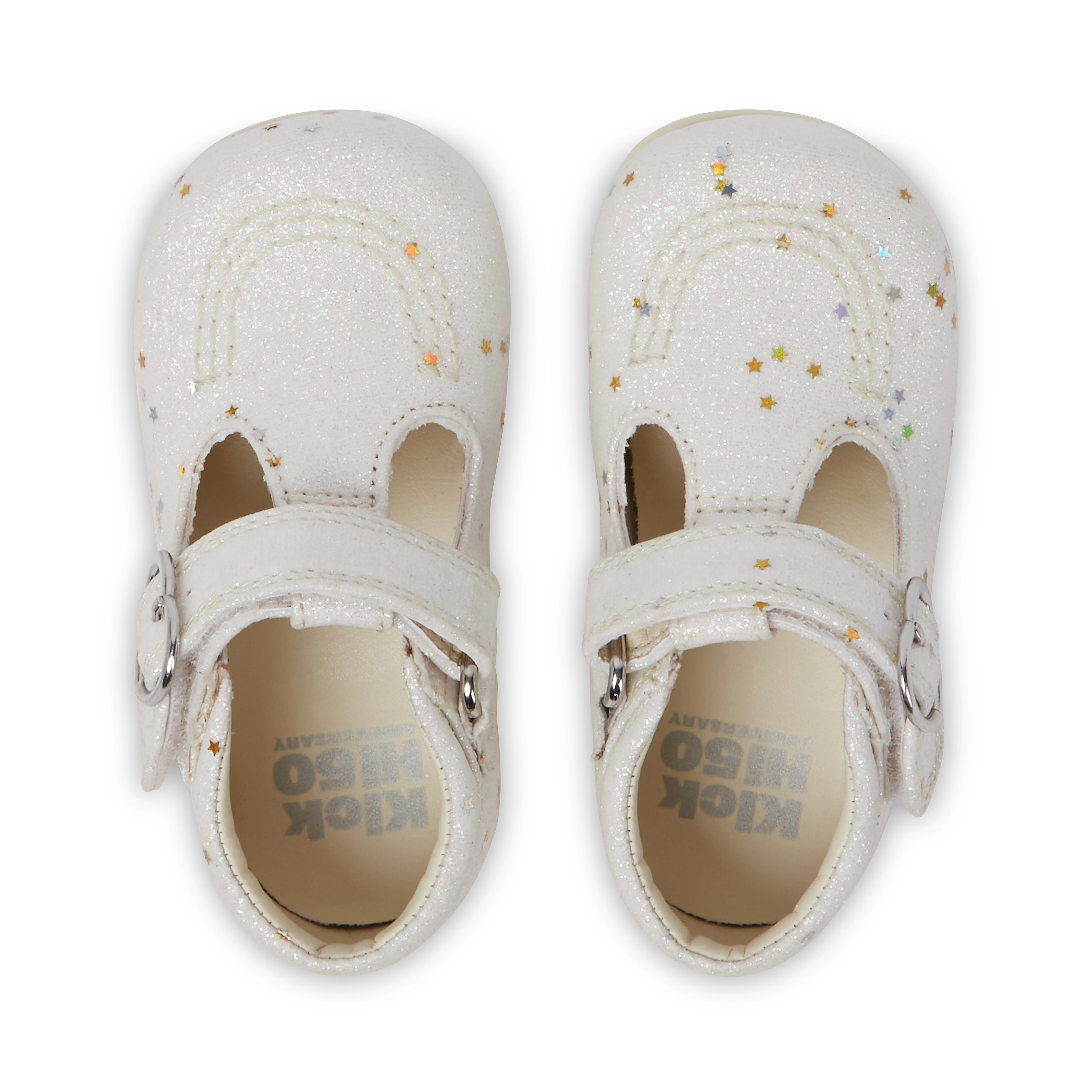 Baby Unisex Kick T Glitter Shoes White - Image 4