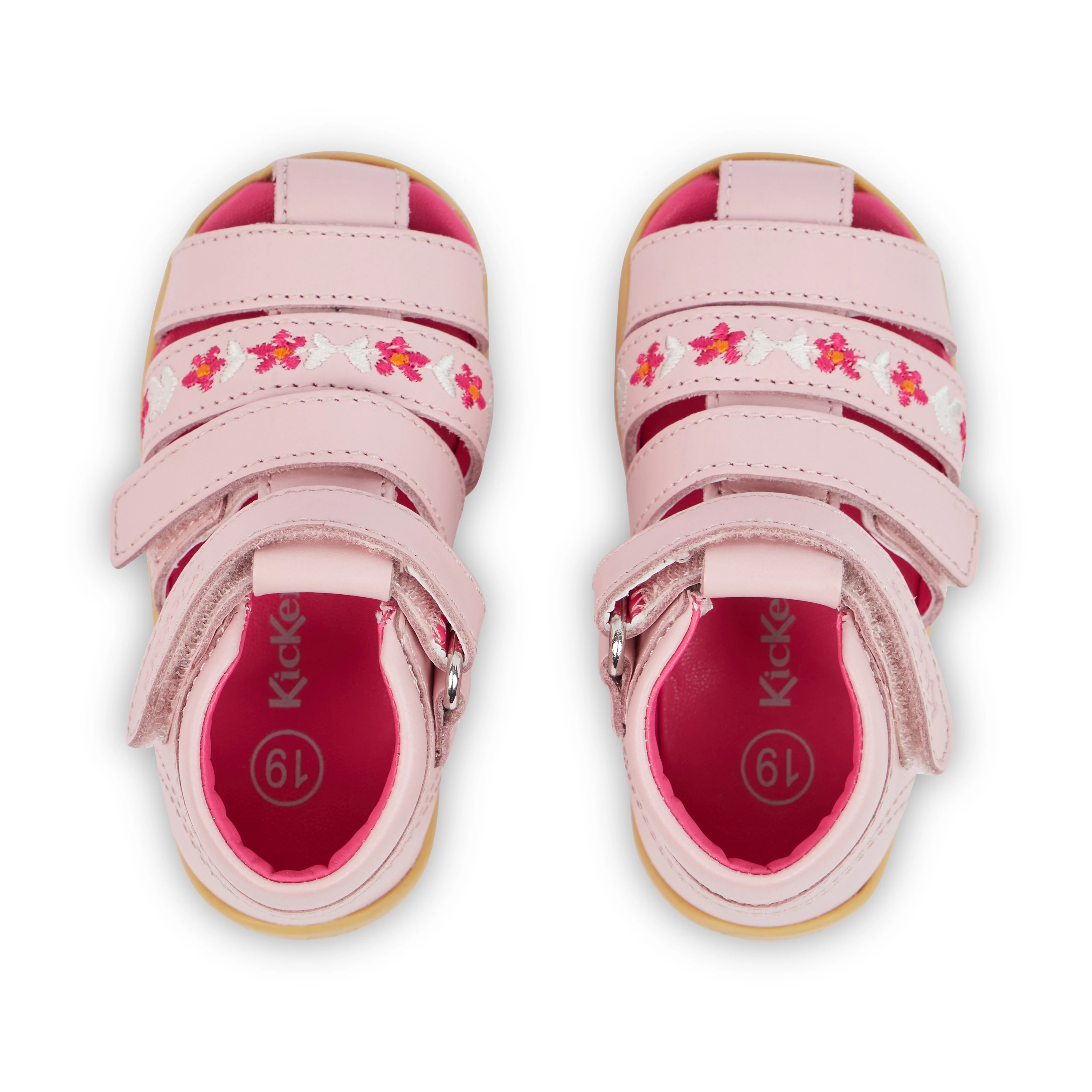 Baby Wriggle Flower Sandals Leather Pink - Image 4