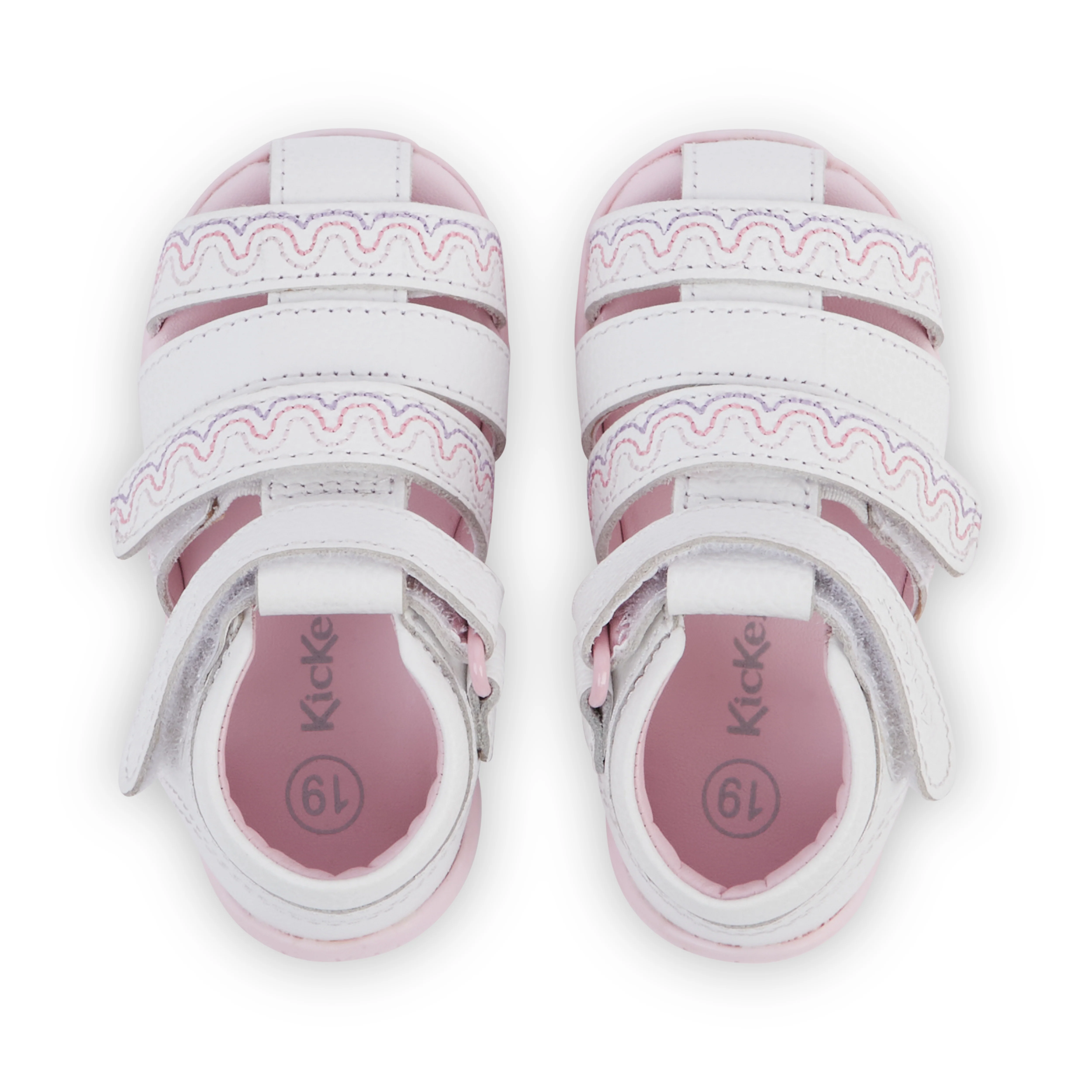 Baby Wriggle Wave Sandals Leather White - Image 4