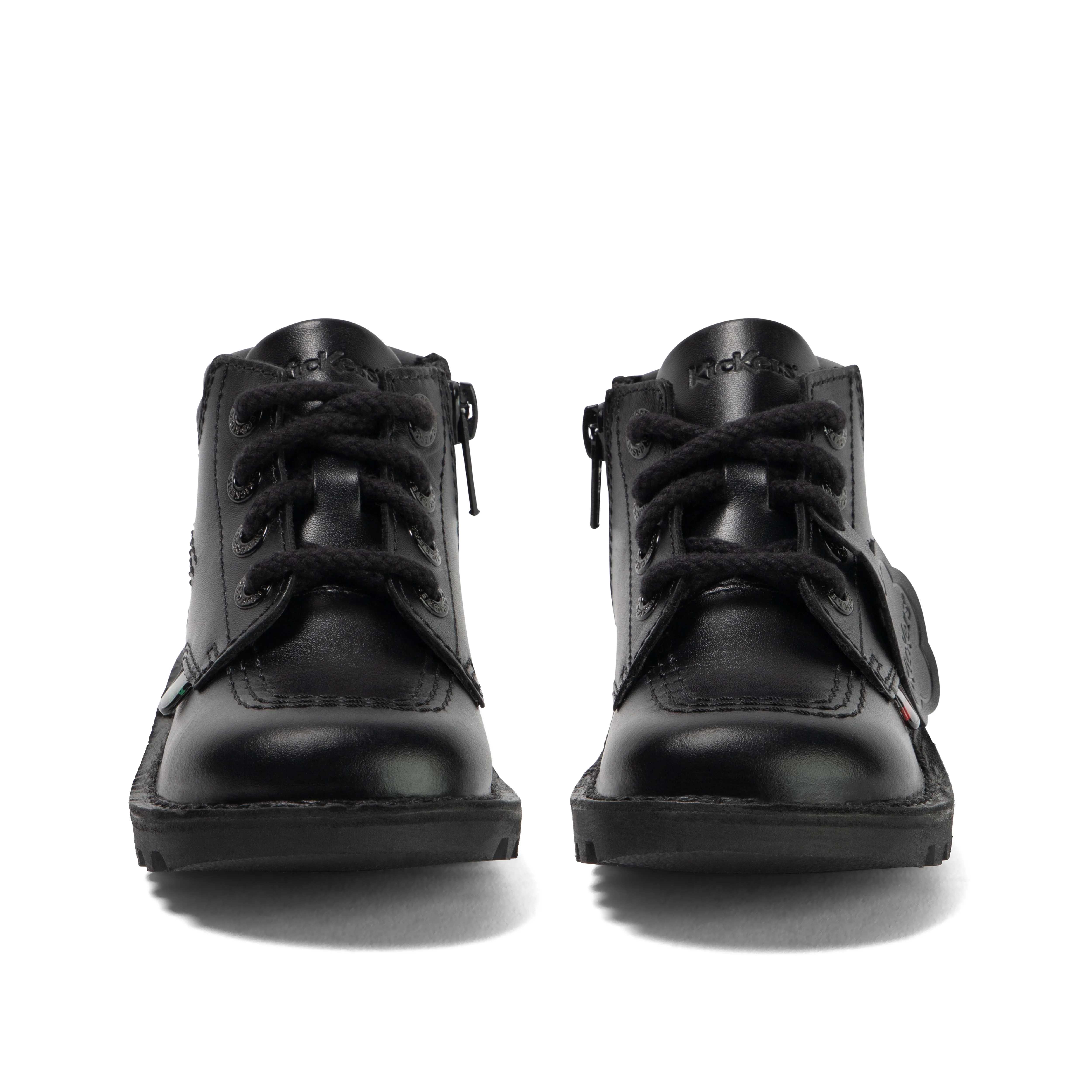 Infant Boys Kick Hi Padded Leather Black - Image 2