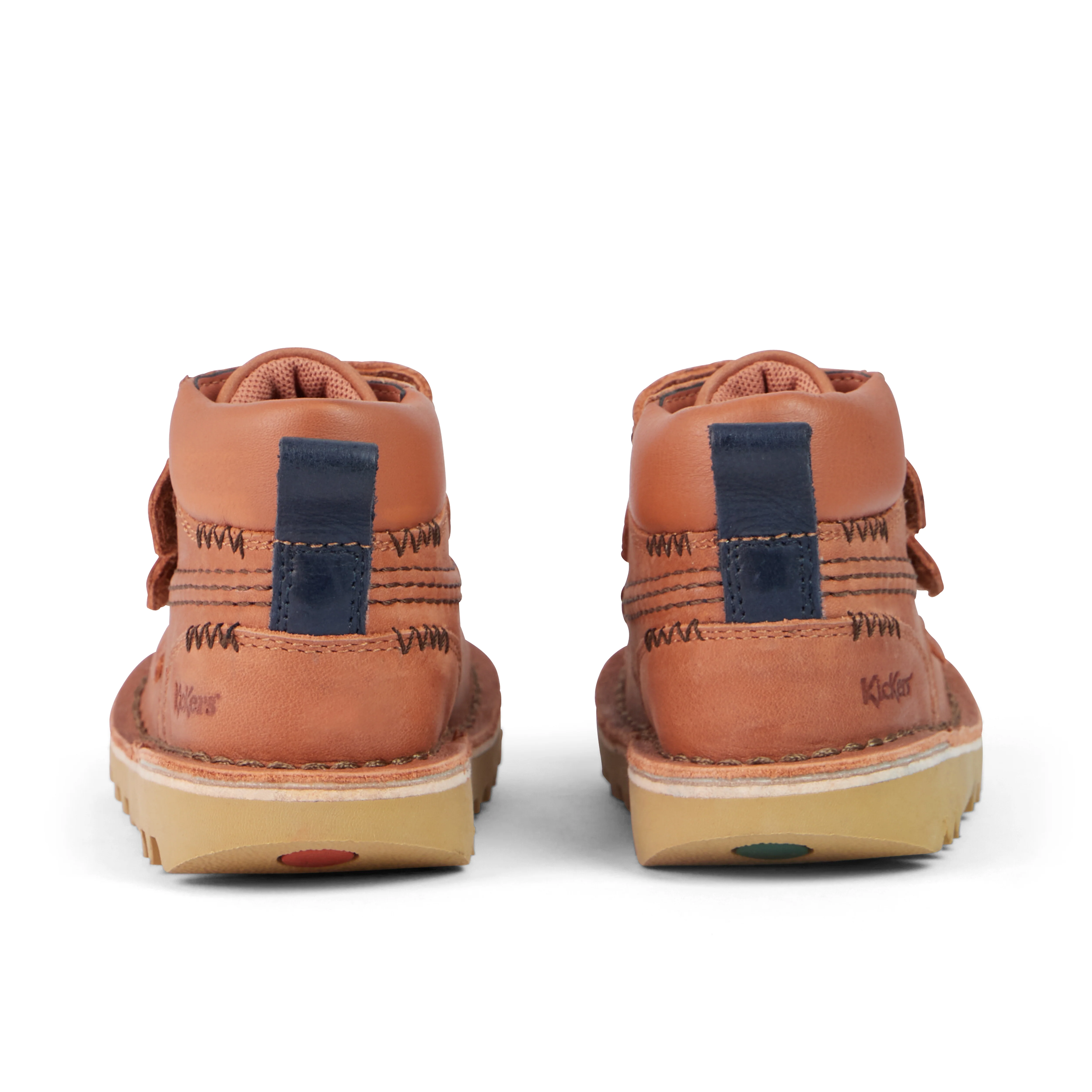 Infant Boys Kick Hi Roll ZigZag Boots Leather Tan - Image 5