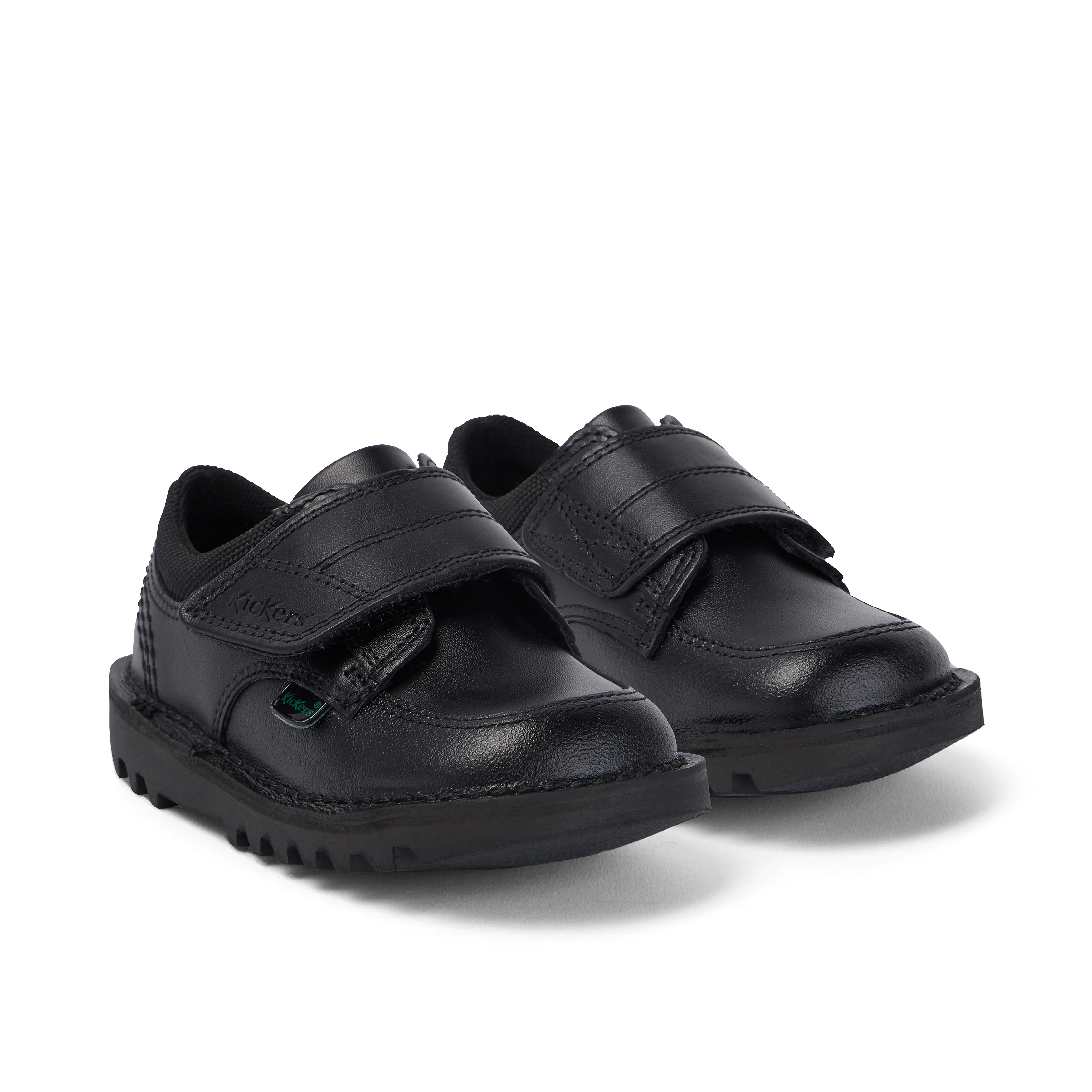 Infant Boys Kick Lo Scuff Leather Black - Image 3