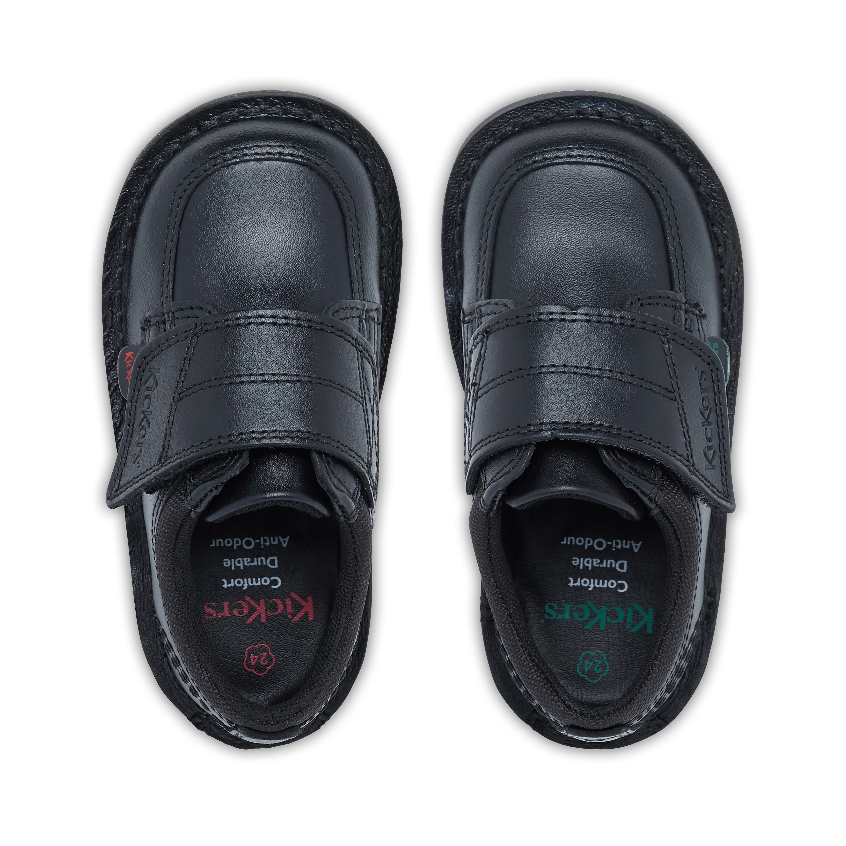 Infant Boys Kick Lo Scuff Leather Black - Image 4