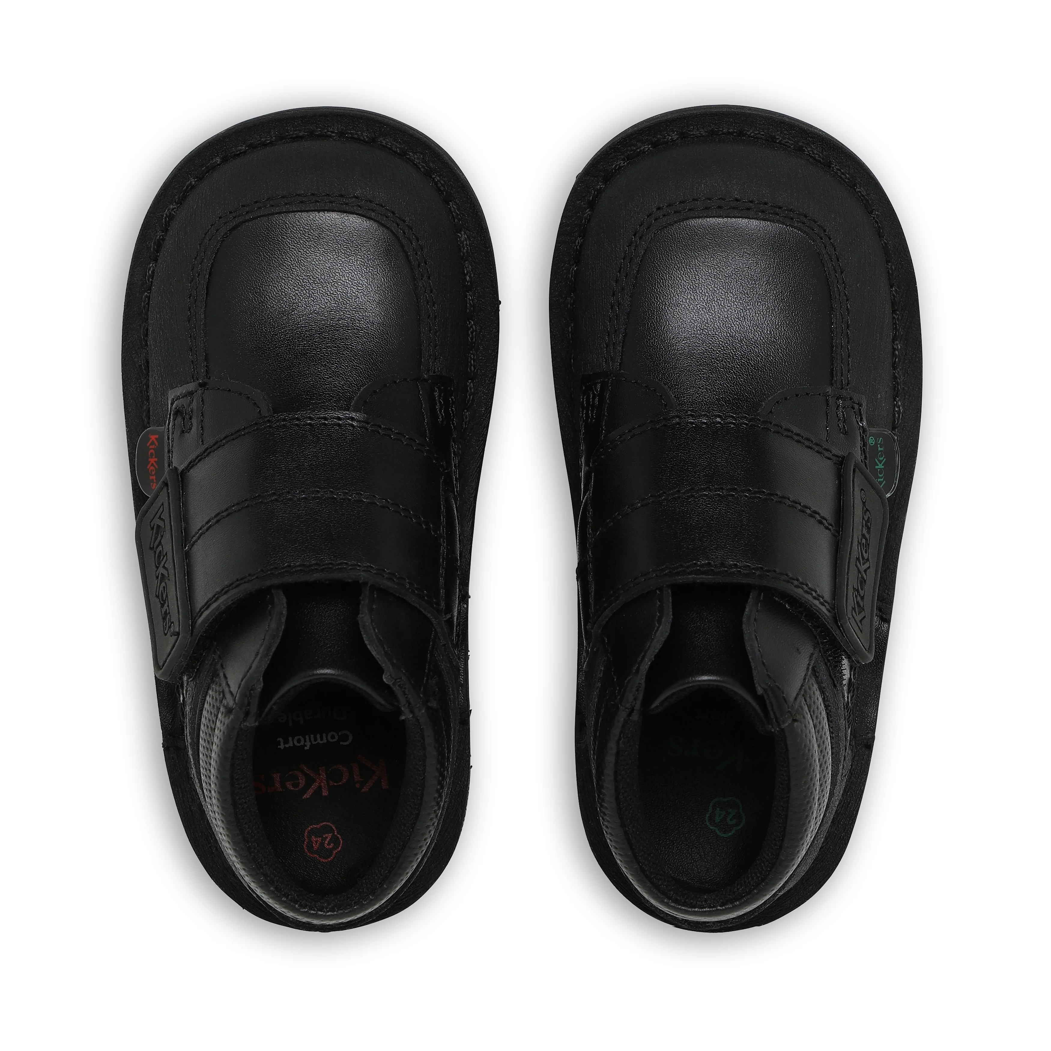Infant Boys Kick Mid Scuff Leather Black - Image 4