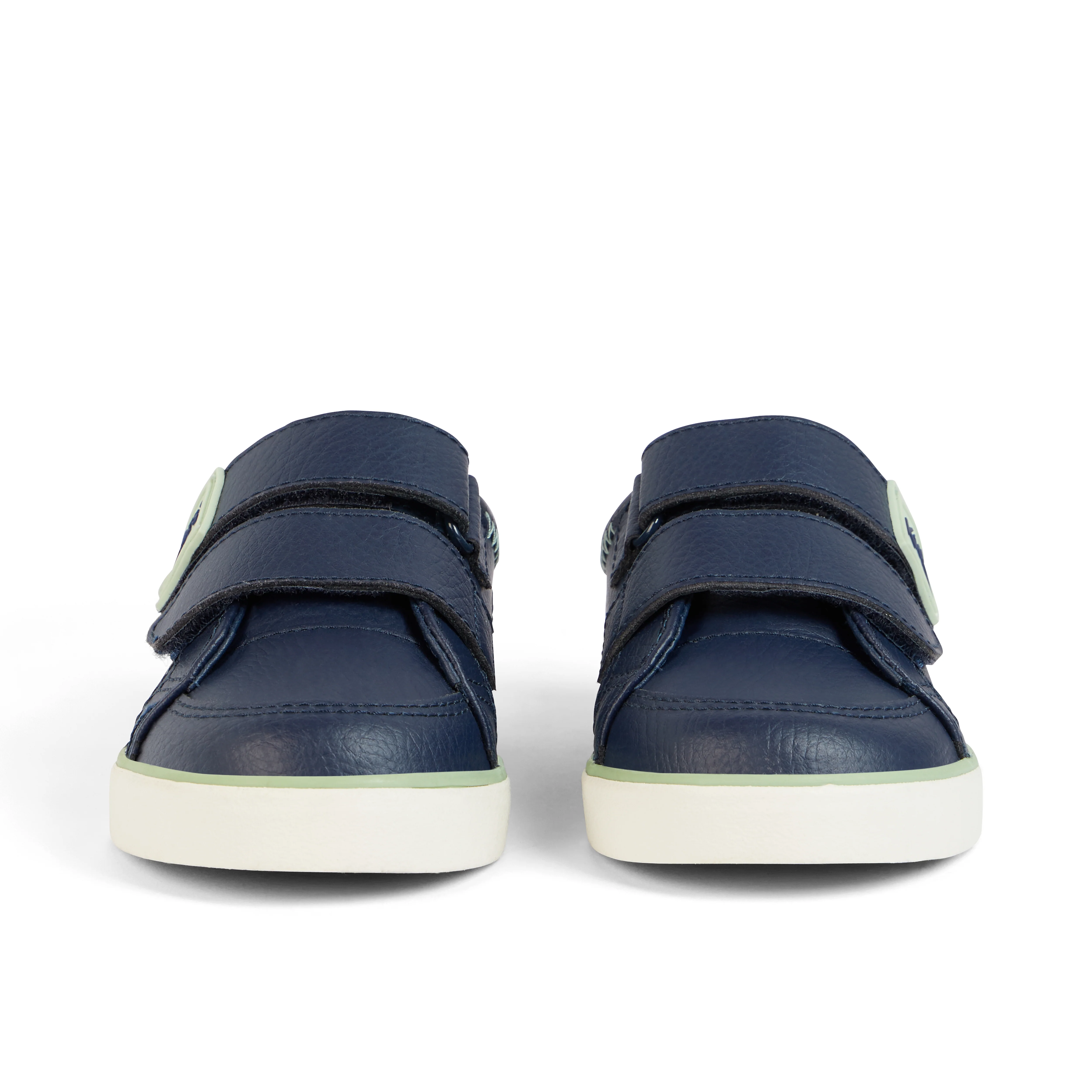Infant Boys Tovni Twin ZigZag Trainers Leather Navy - Image 2