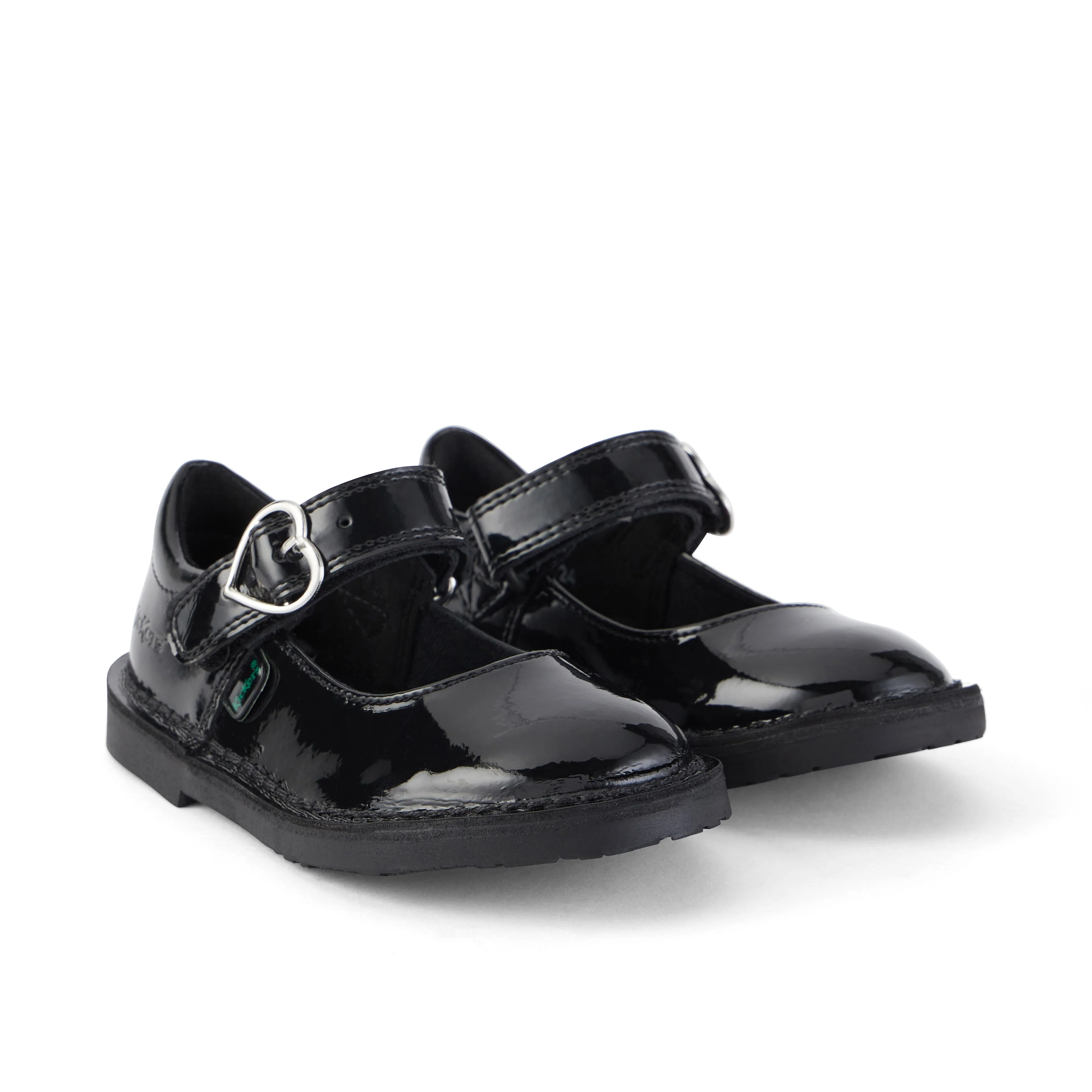 Infant Girls Adlar Heart Mj Patent Leather Black - Image 3