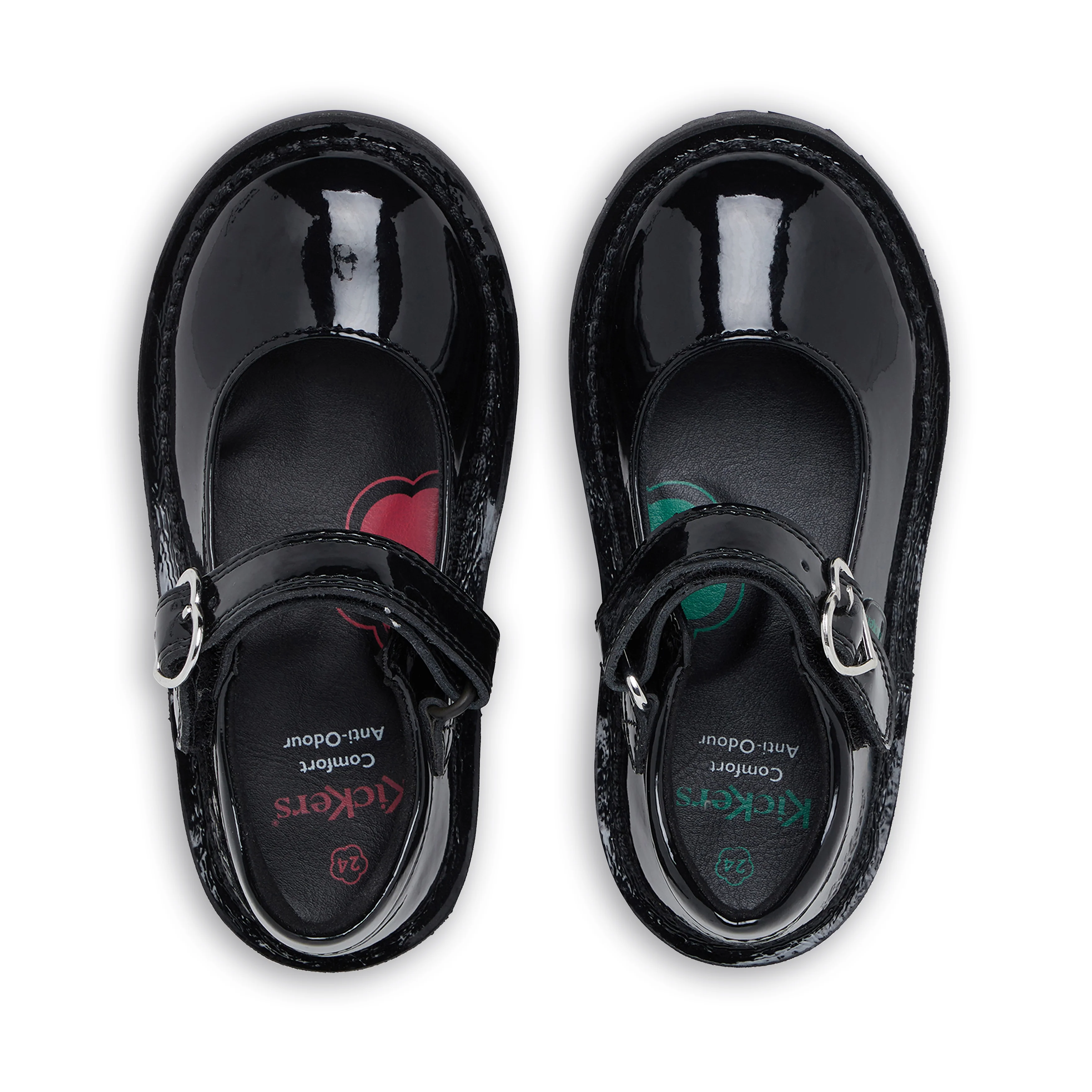 Infant Girls Adlar Heart Mj Patent Leather Black - Image 4