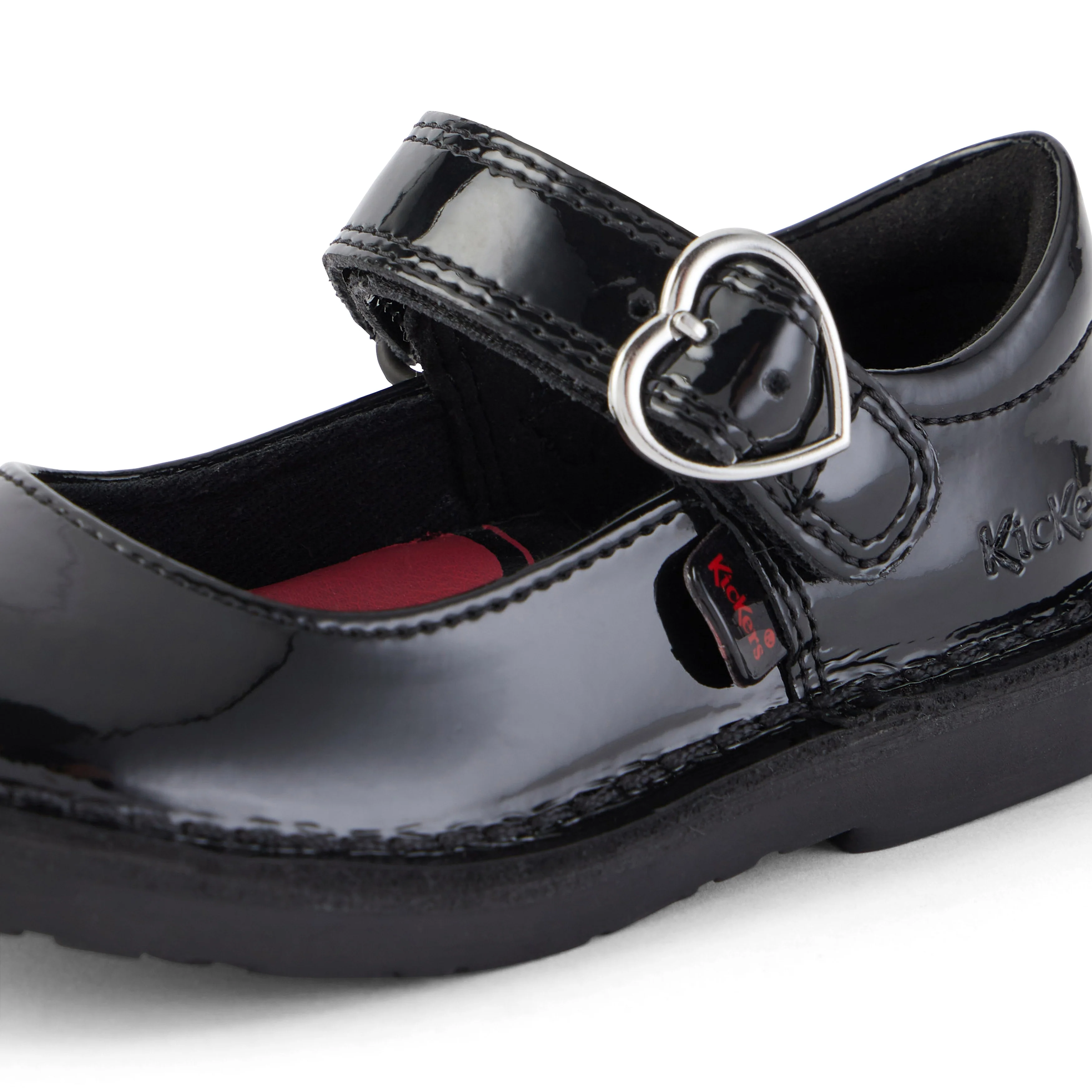 Infant Girls Adlar Heart Mj Patent Leather Black - Image 6