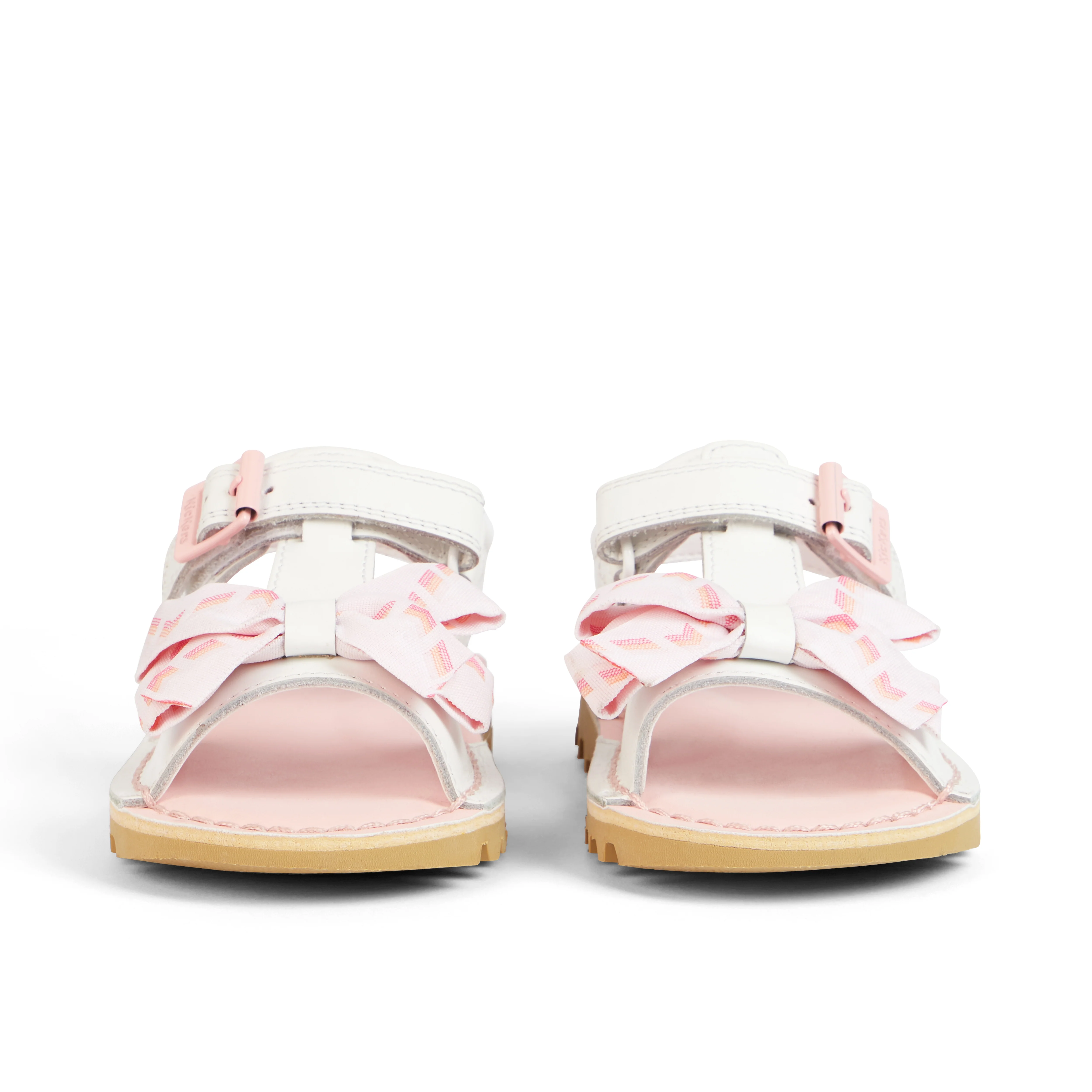 Infant Girls Kick Bow Sandals Leather White - Image 2