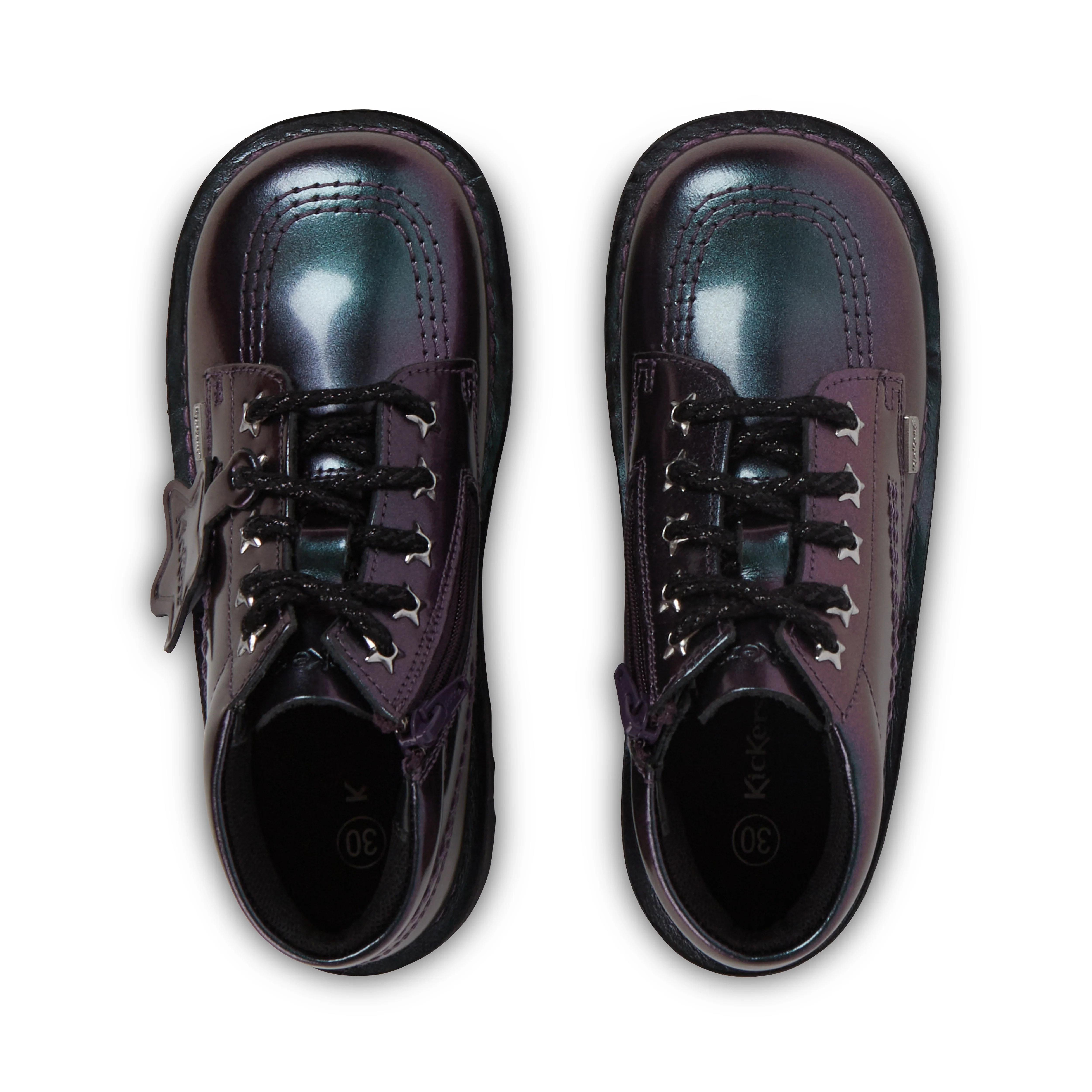 Infant Girl's Kick Hi Galactic Patent Leather Purple - Image 4