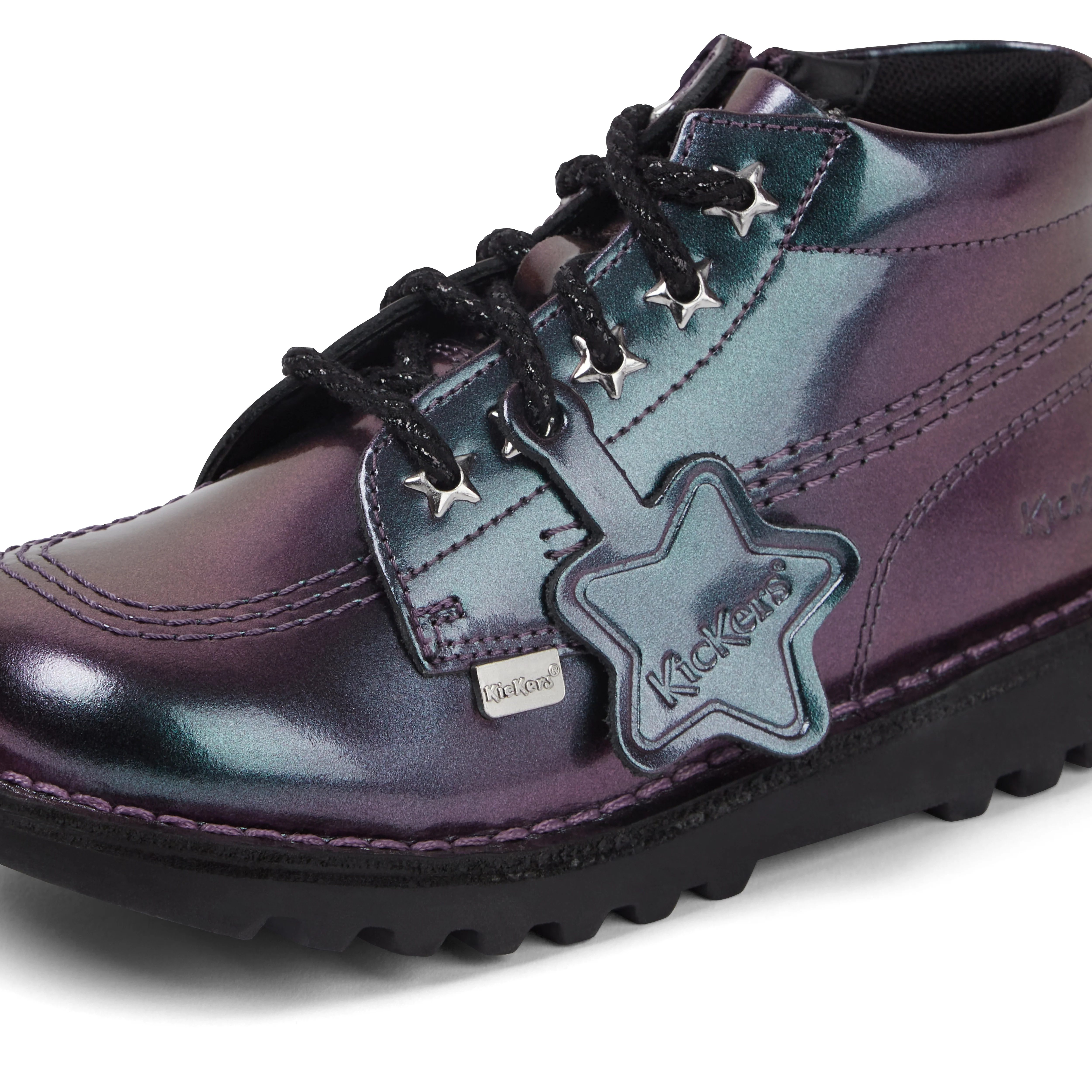 Infant Girl's Kick Hi Galactic Patent Leather Purple - Image 6