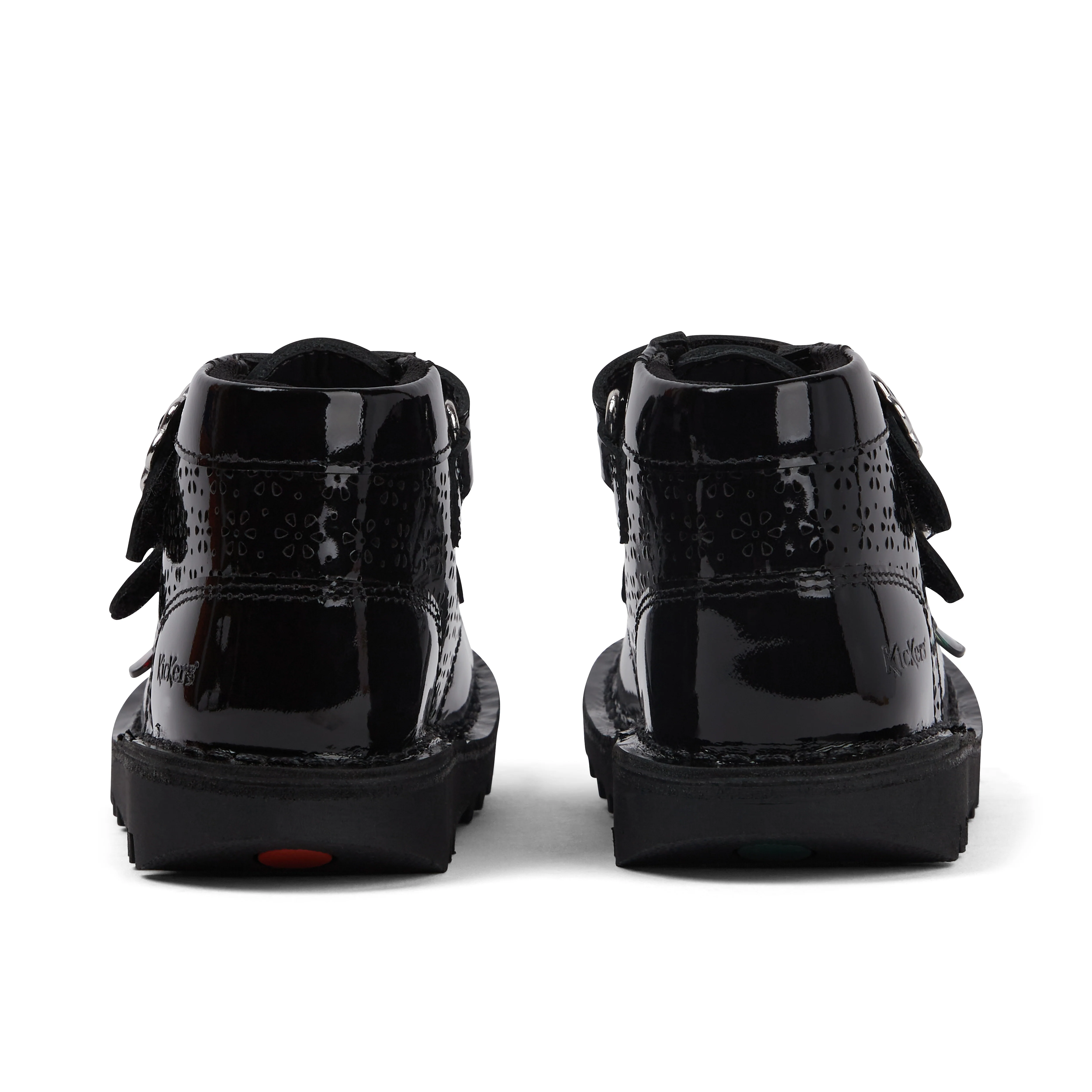 Infant Girls Kick Hi Meadow Patent Leather Boots Black - Image 5