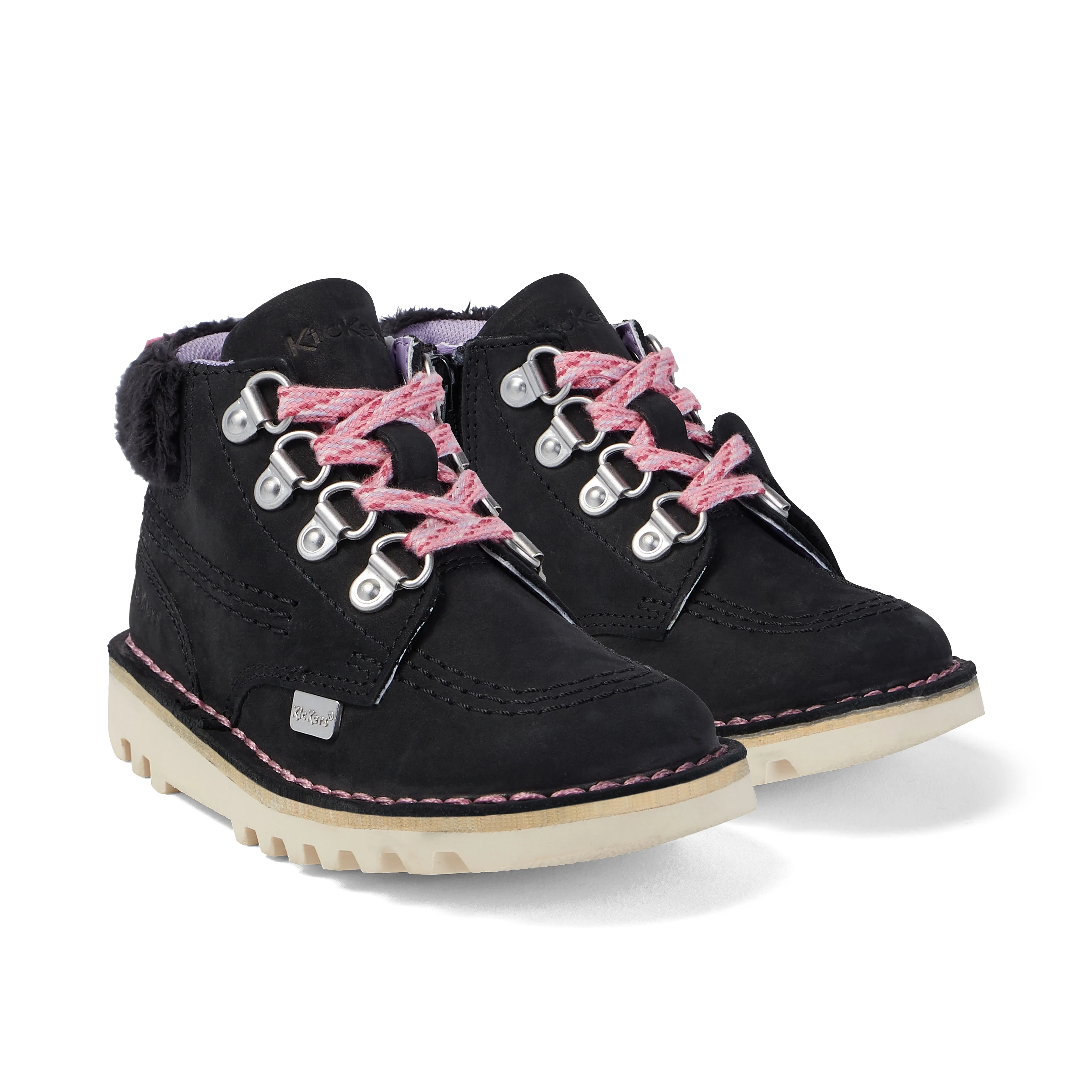 Infant Girls Kick Hi Winter Nubuck Black - Image 3