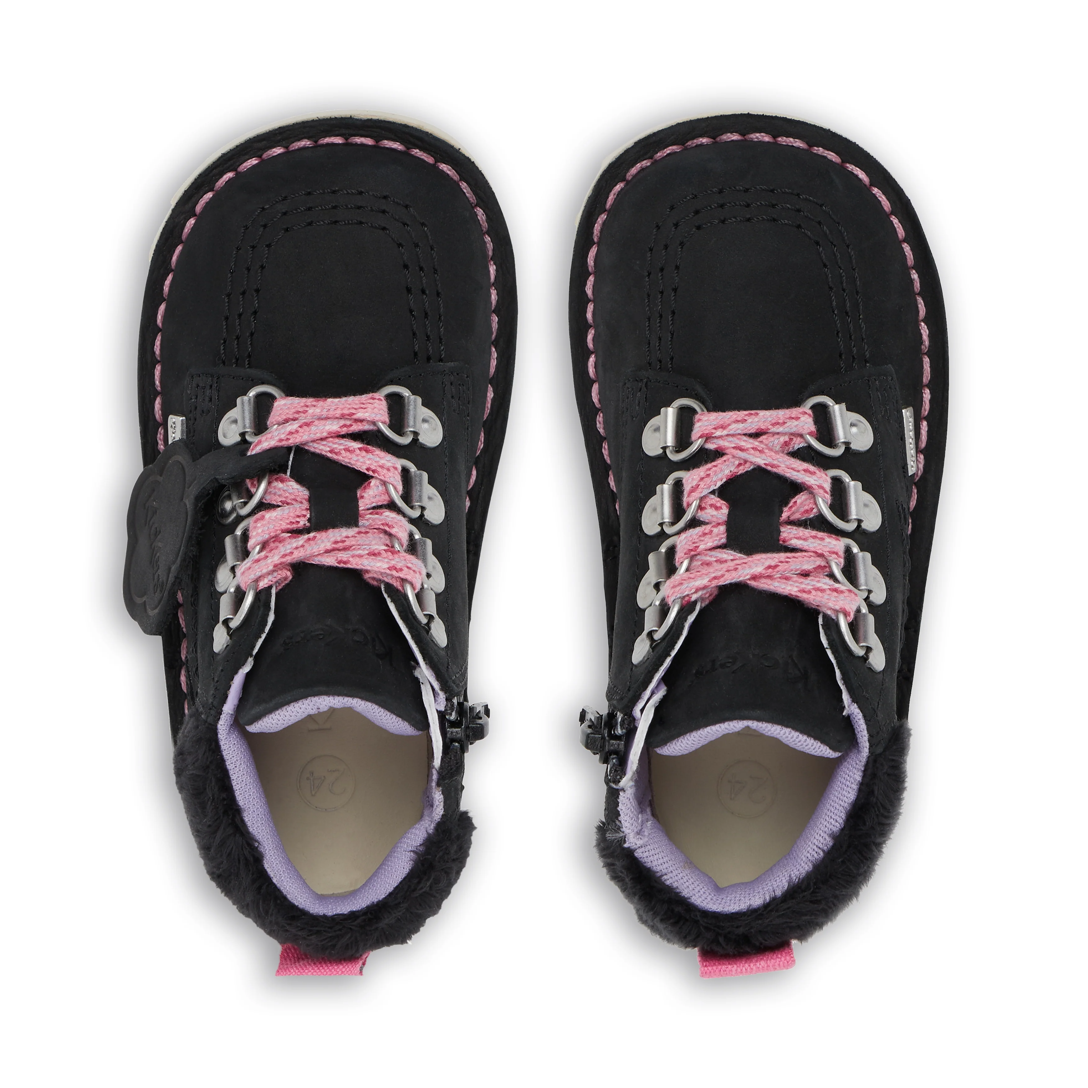 Infant Girls Kick Hi Winter Nubuck Black - Image 4