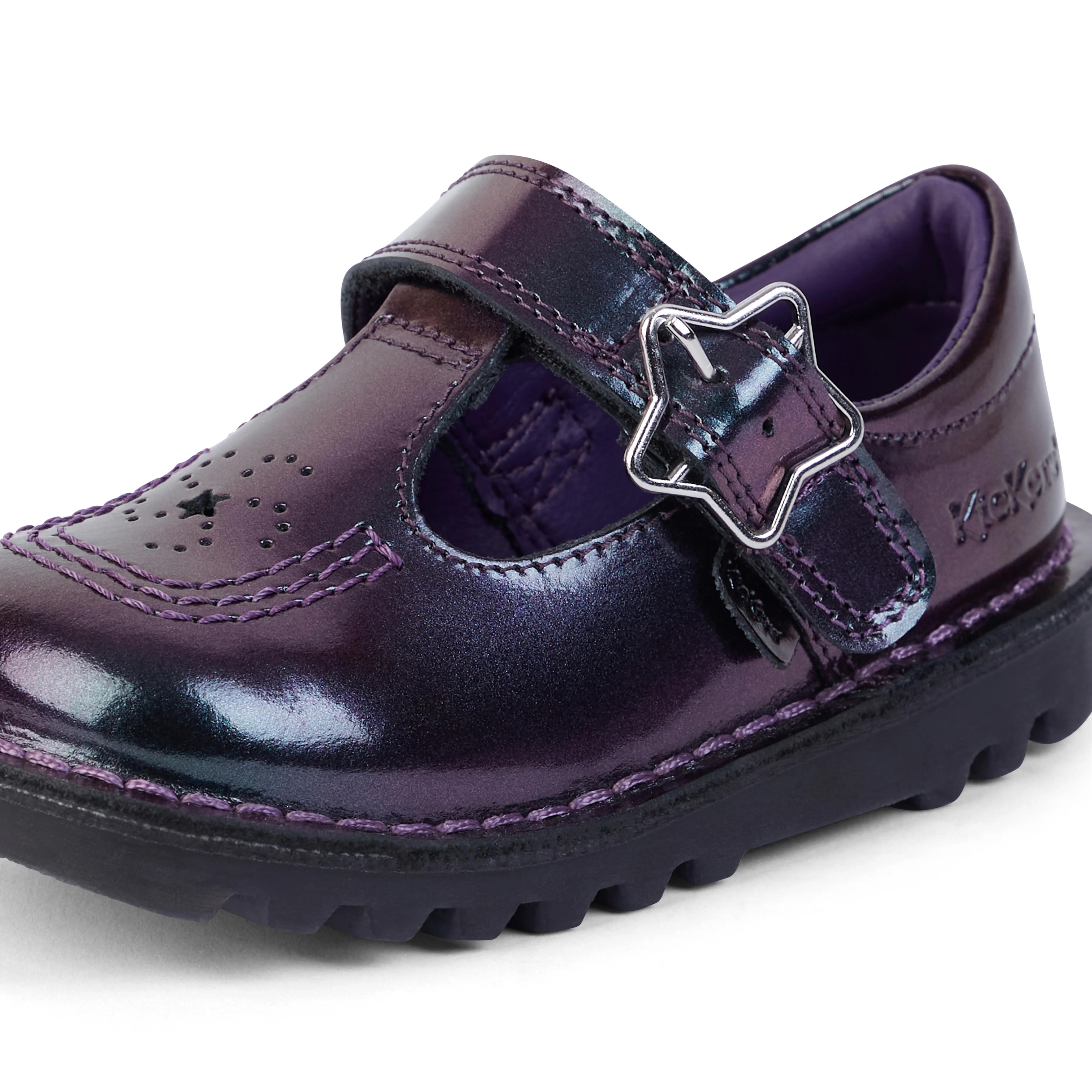 Infant Girl's Kick T-Bar Galactic Patent Leather Purple - Image 6