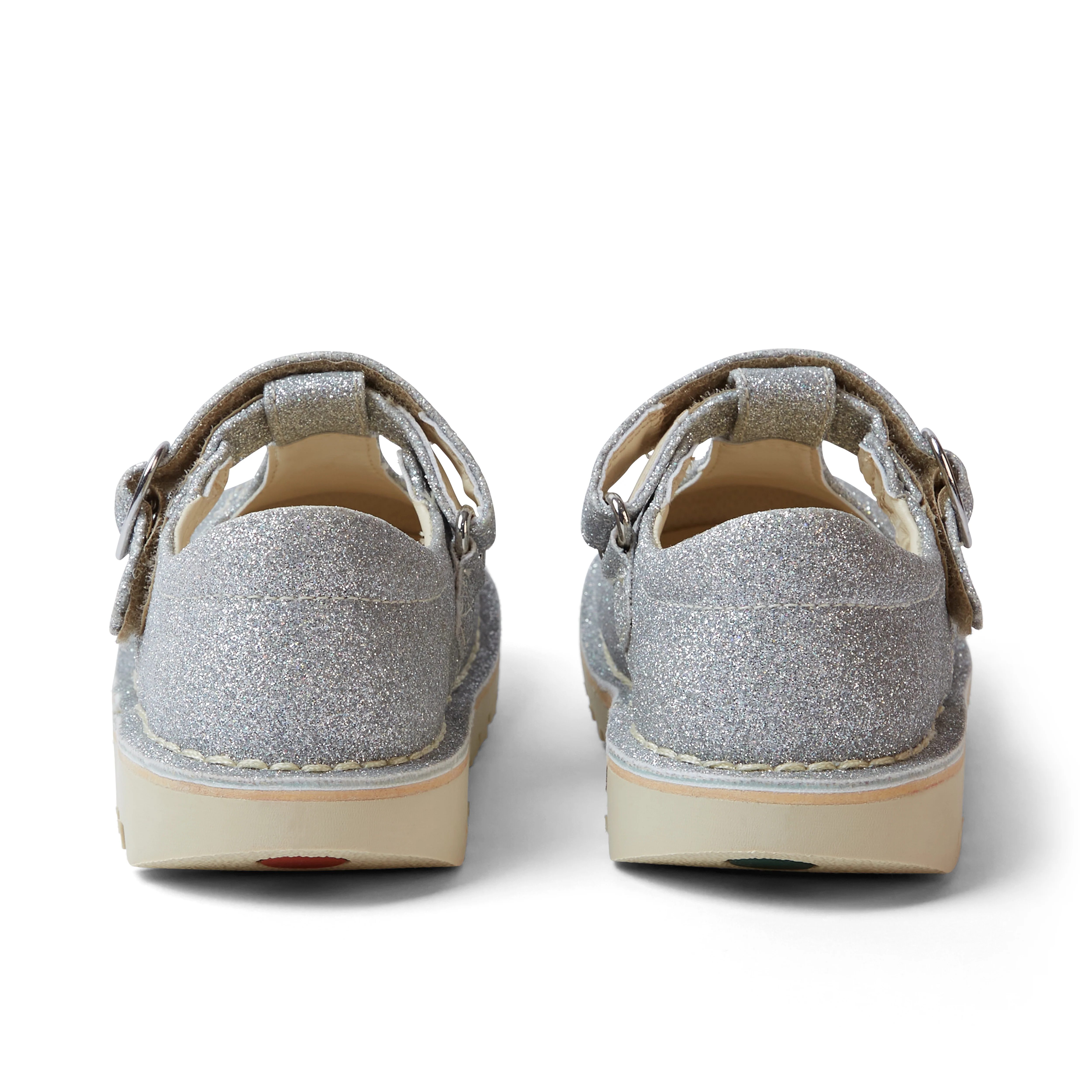 Infant Girls Kick T Bar Glitter Cosmic Textile Silver - Image 5
