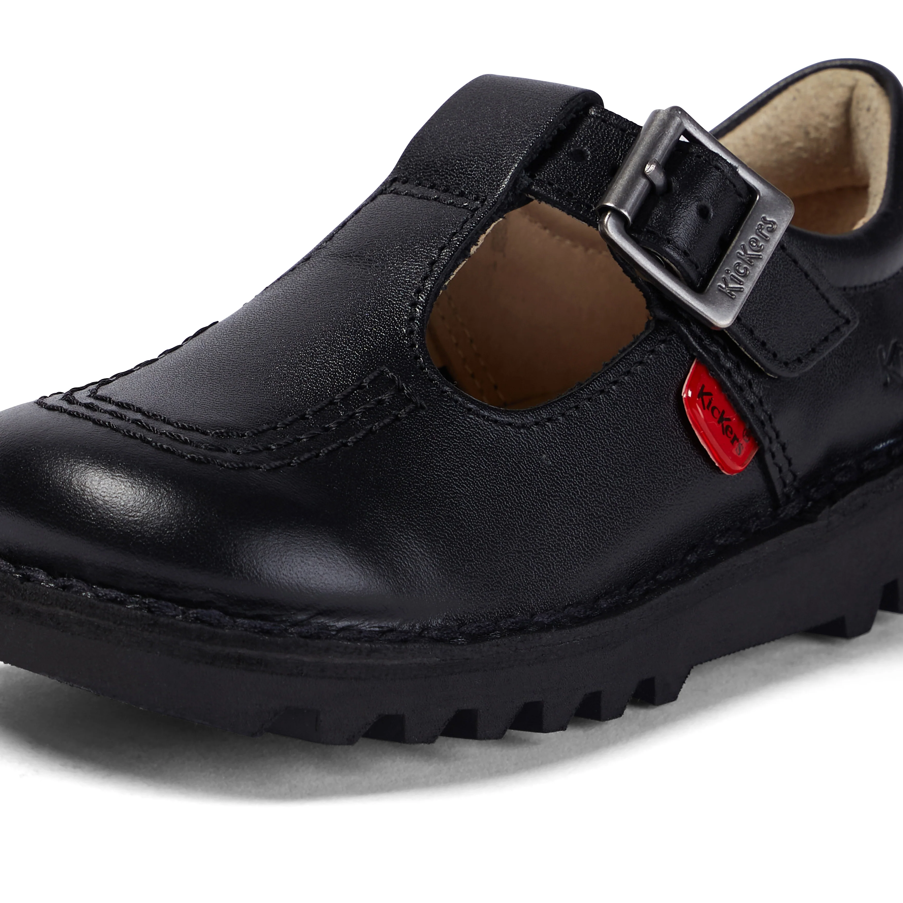 Infant Girls Kick T Bar Leather Black - Image 6