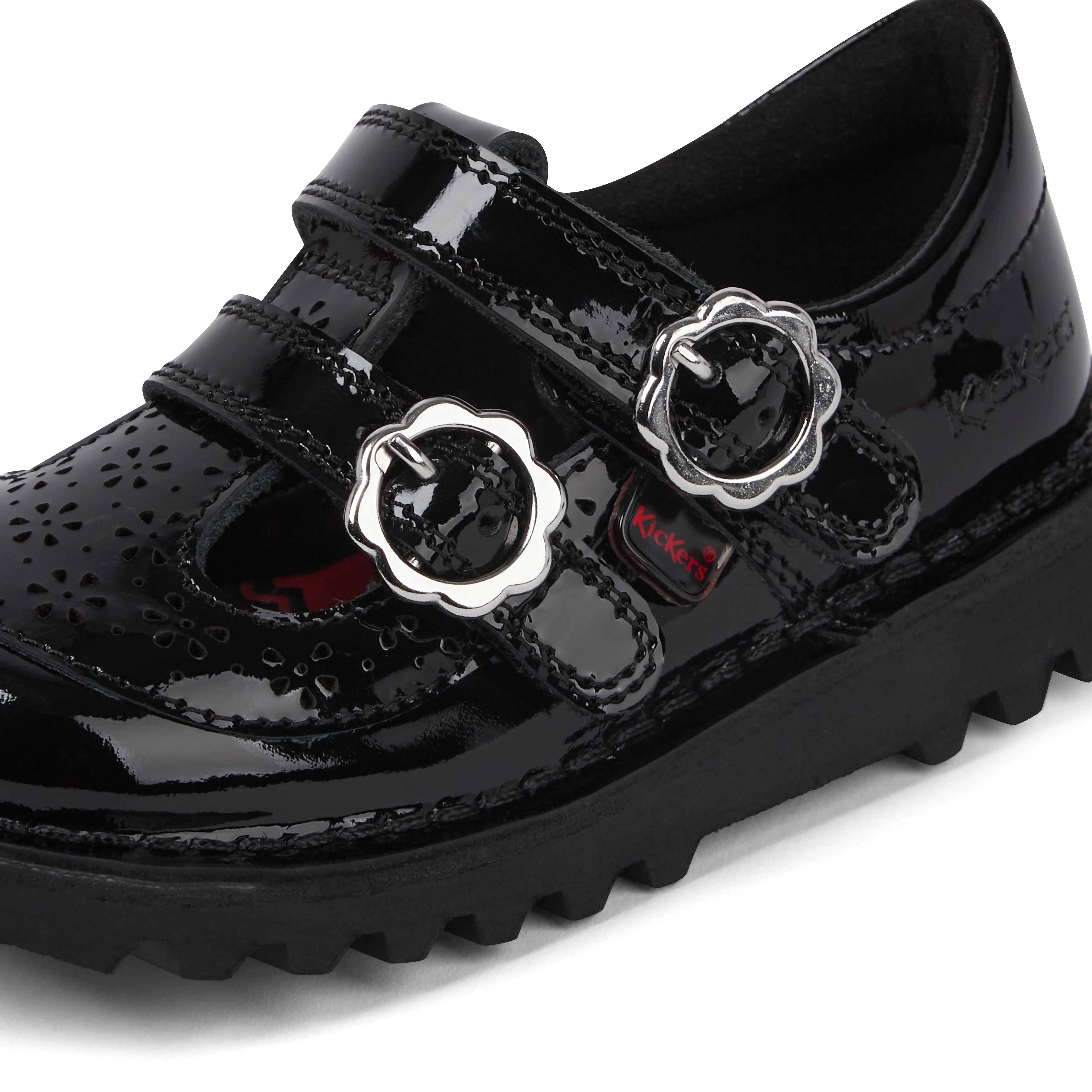 Infant Girls Kick T-Bar Meadow Patent Leather Black - Image 6