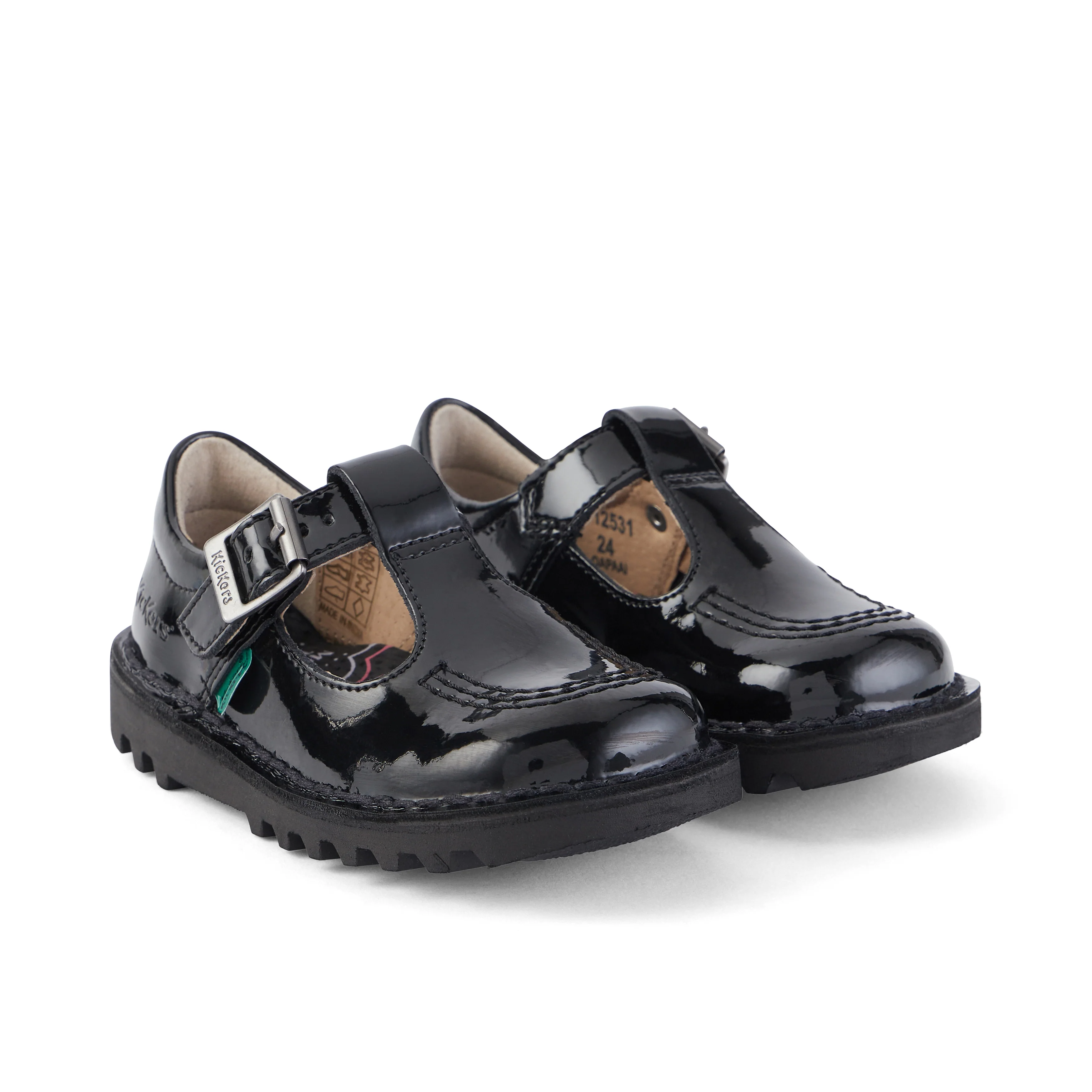Infant Girls Kick T-Bar Patent Leather Black - Image 3