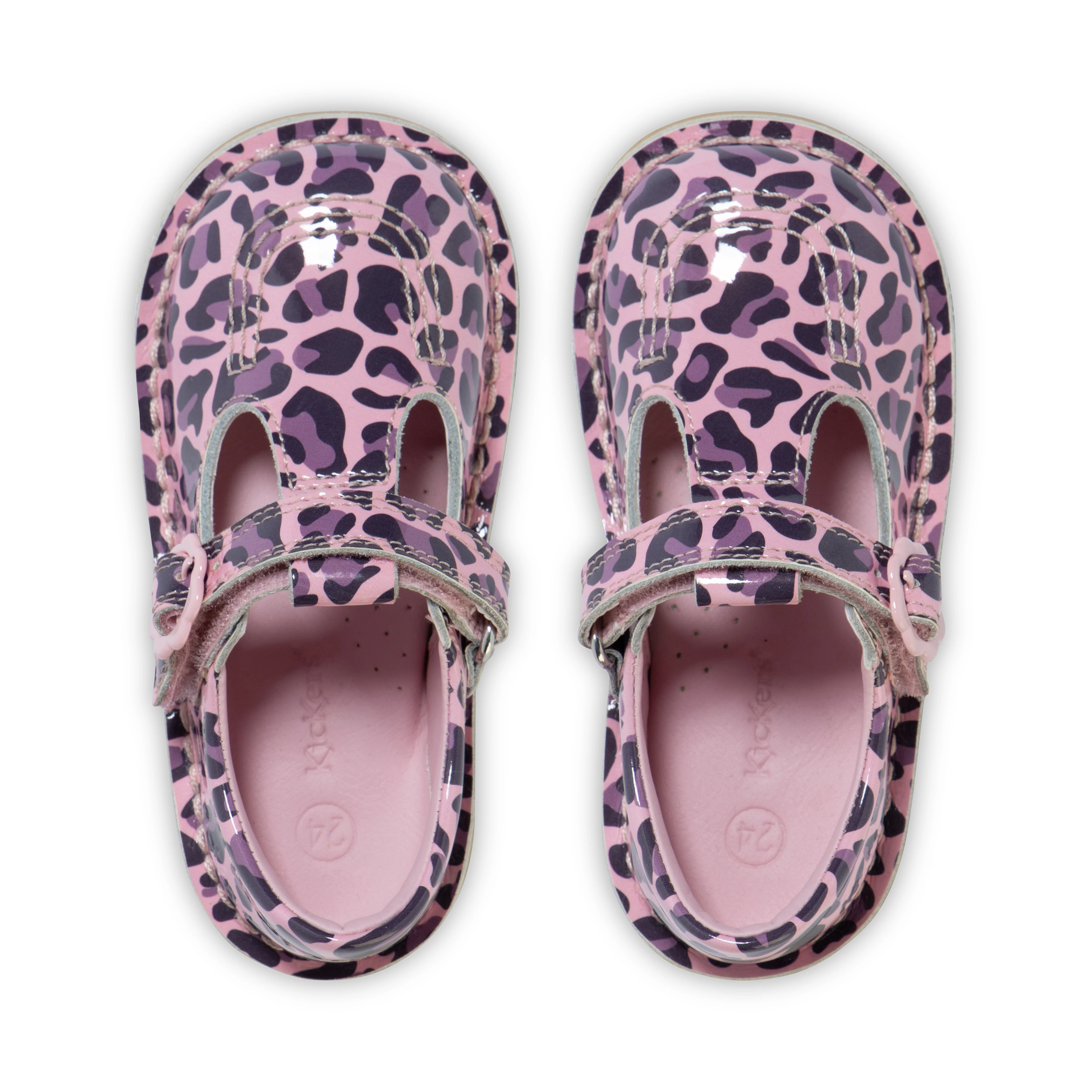 Infant Girls Kick T Leopard Patent Leather Pink - Image 4