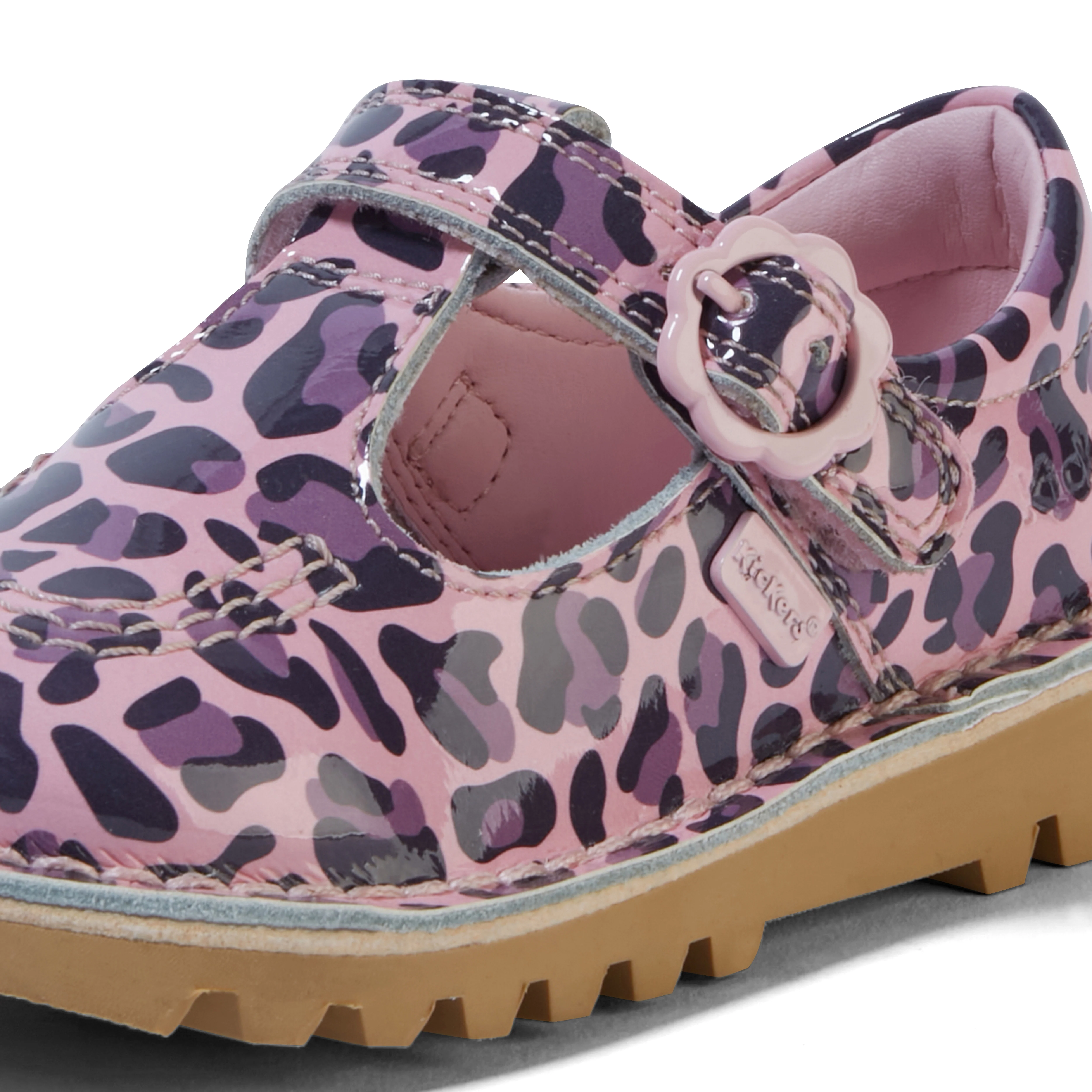 Infant Girls Kick T Leopard Patent Leather Pink - Image 6