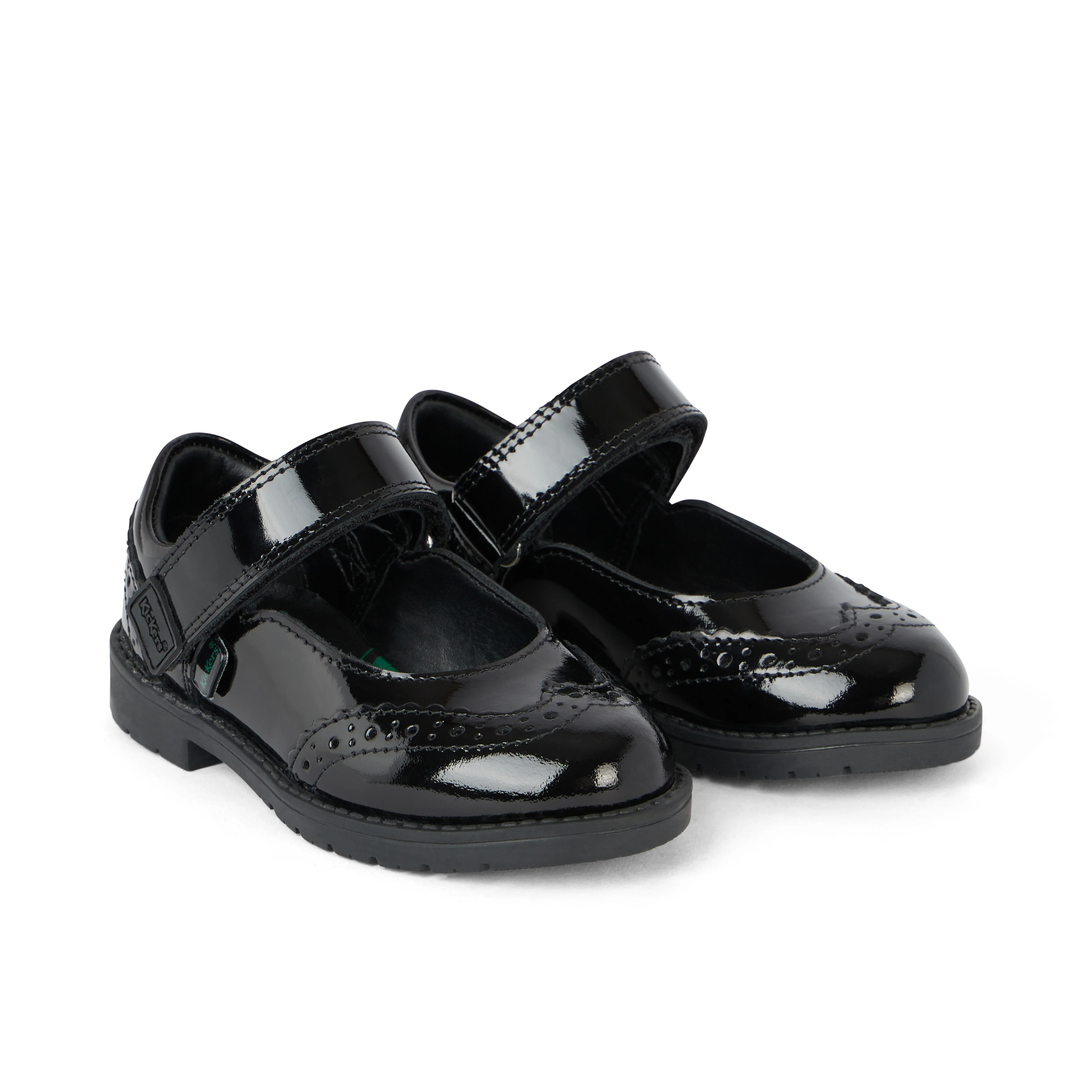 Infant Girls Lachly Mj Brogue Patent Leather Black - Image 3