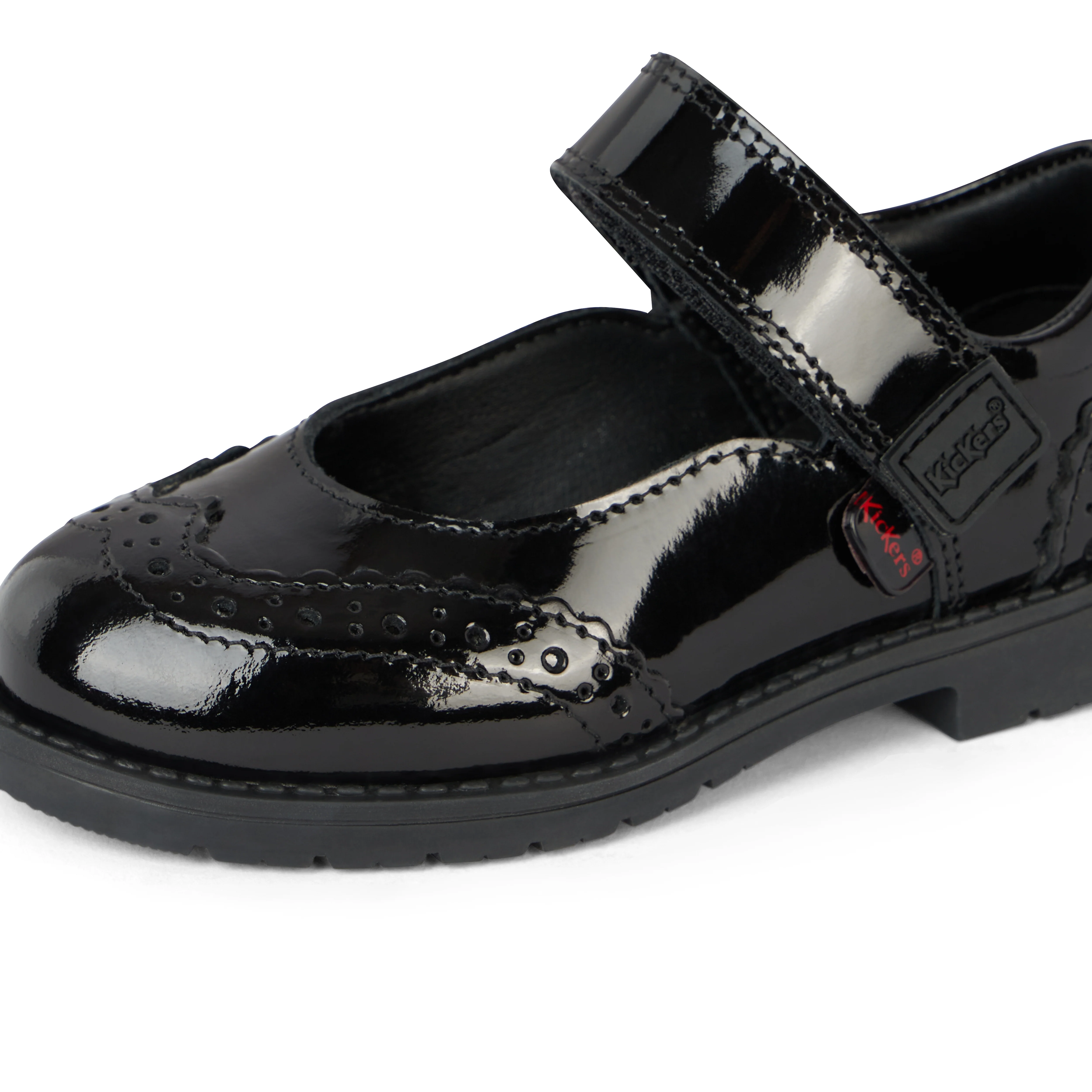 Infant Girls Lachly Mj Brogue Patent Leather Black - Image 6
