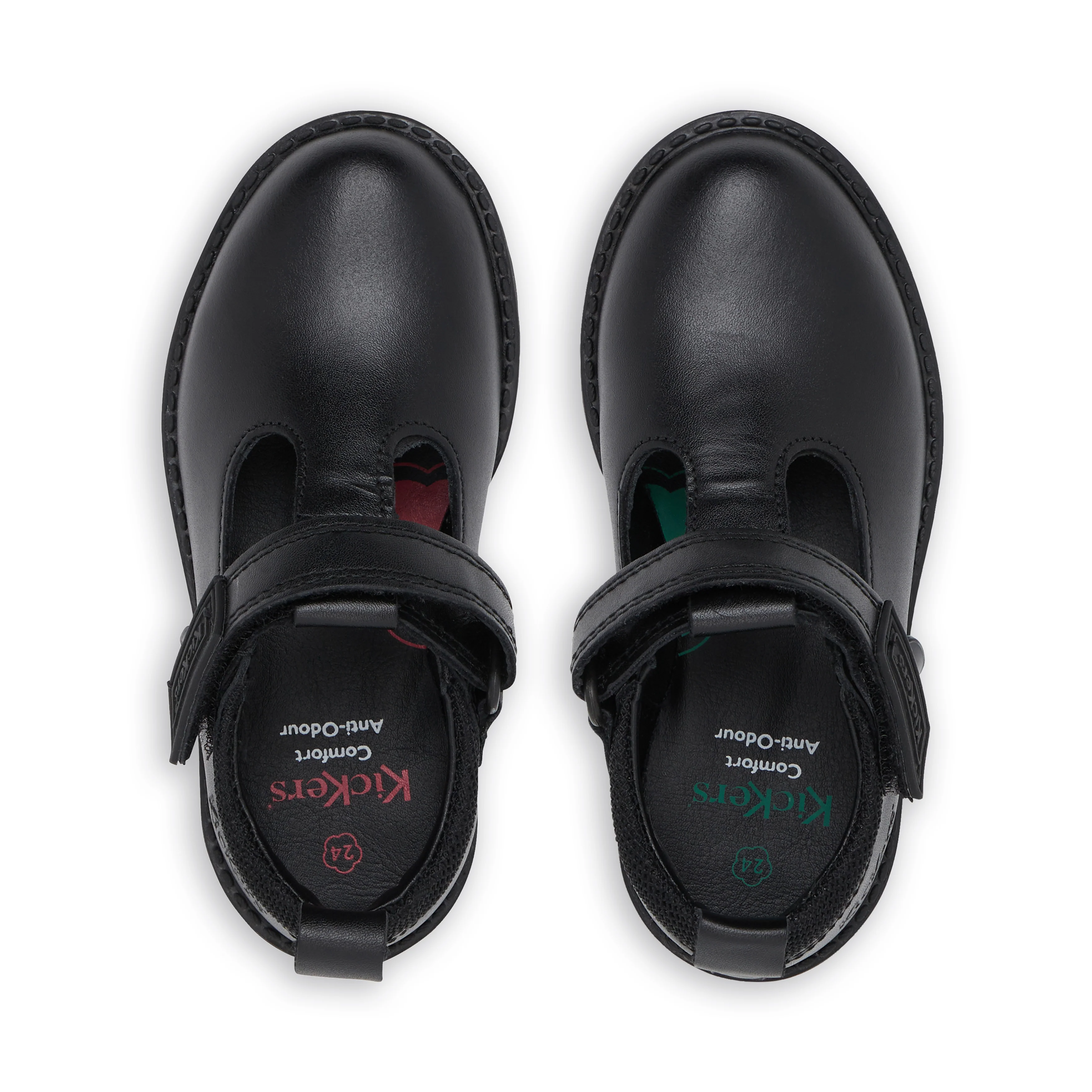 Infant Girls Lachly T Bar Leather Black - Image 4