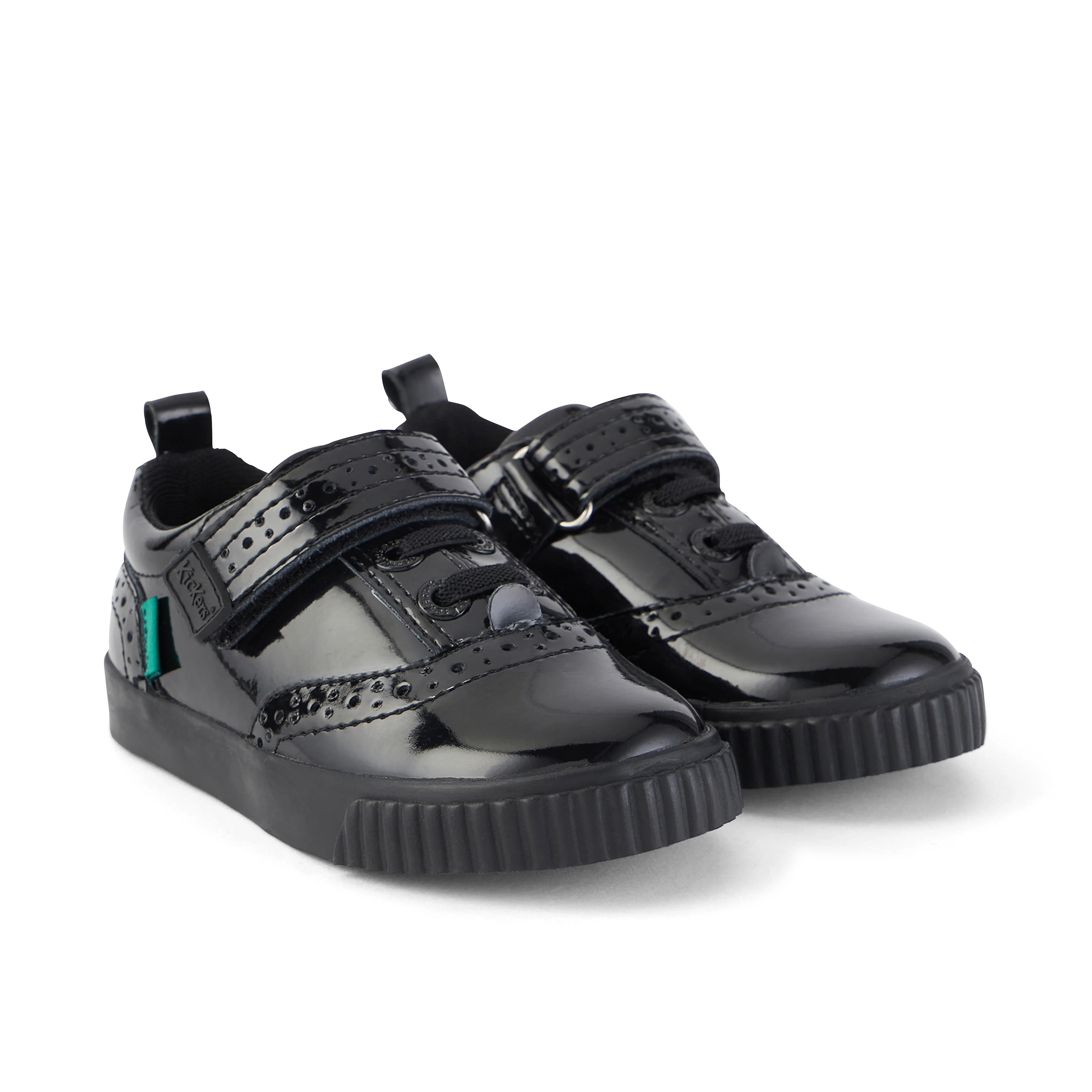 Infant Girls Tovni Brogue Shoe Patent Leather Black - Image 3