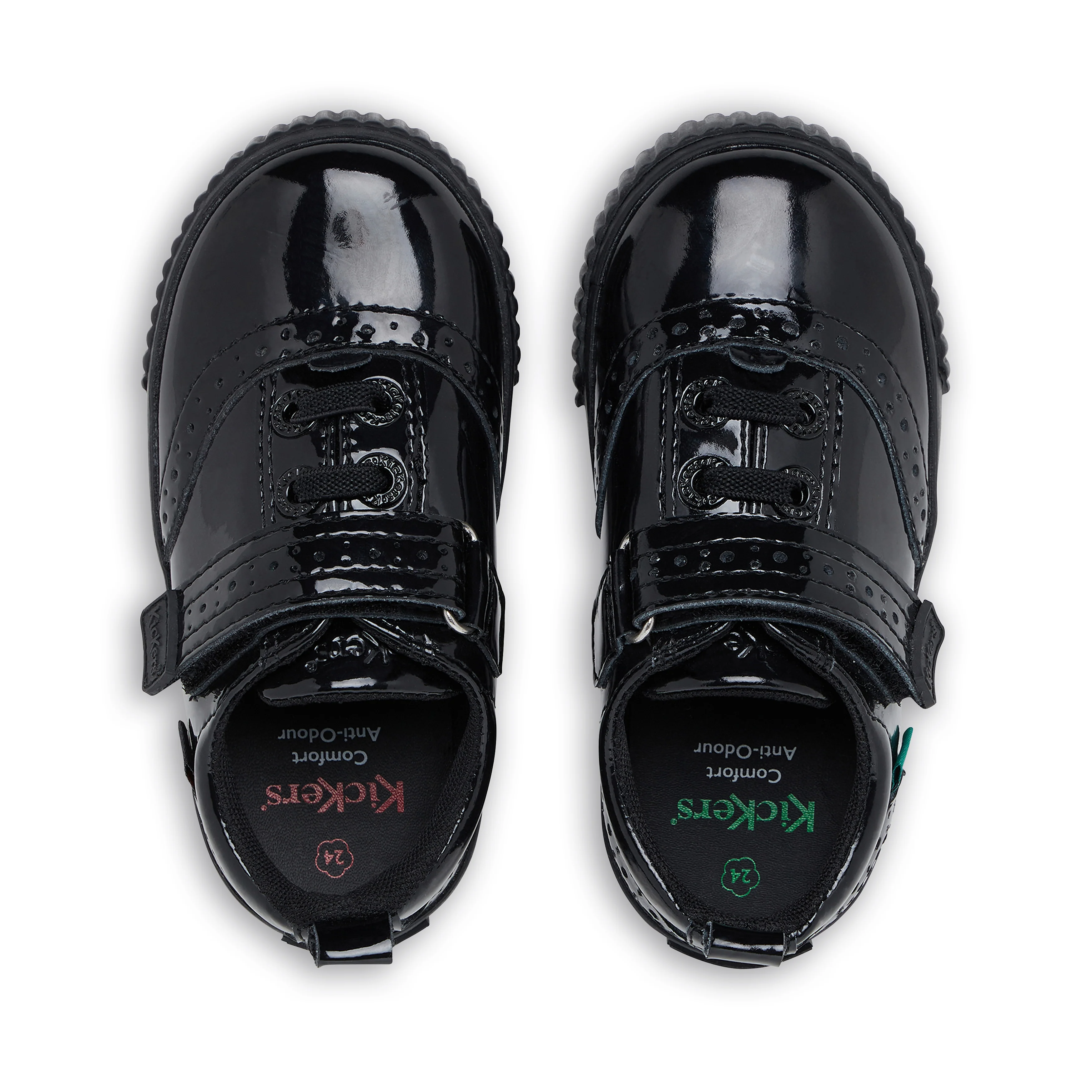 Infant Girls Tovni Brogue Shoe Patent Leather Black - Image 4