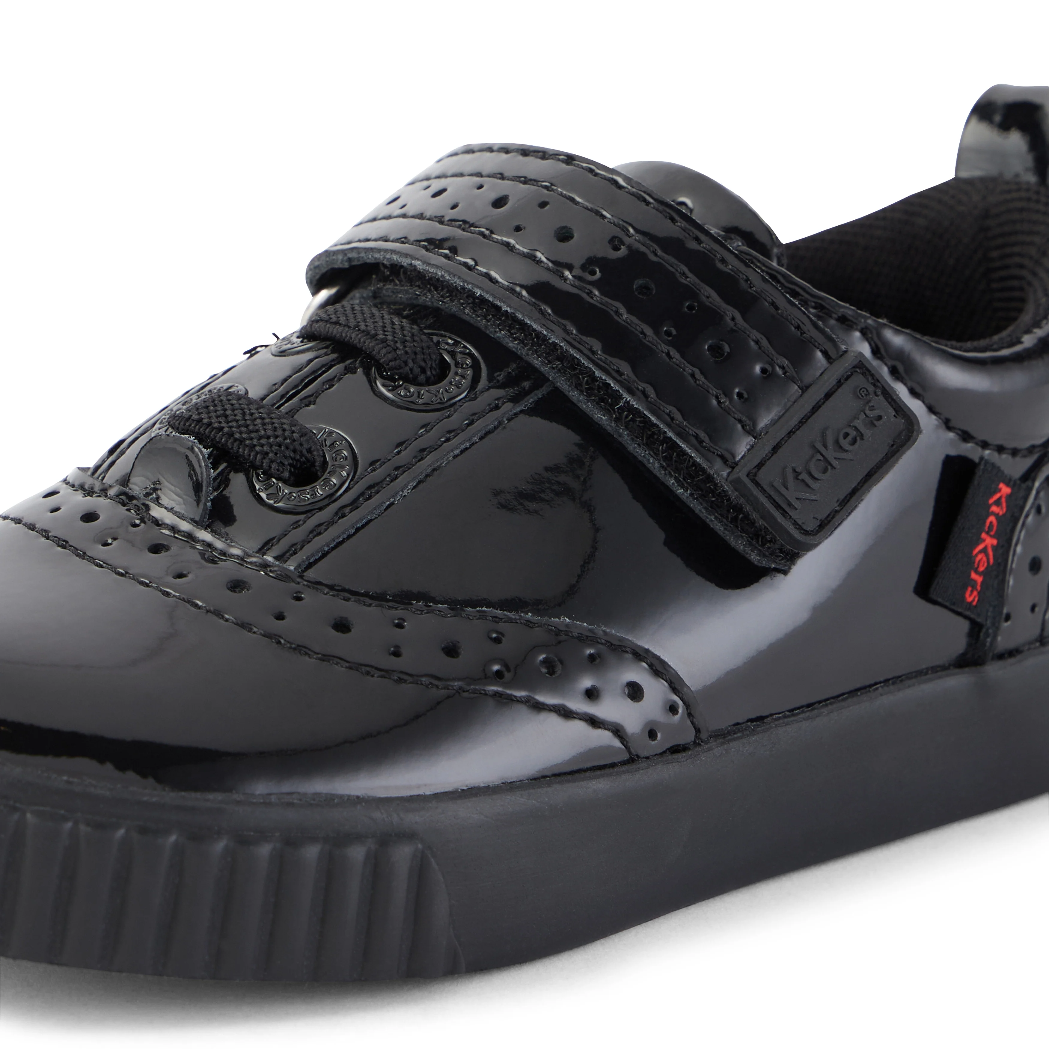 Infant Girls Tovni Brogue Shoe Patent Leather Black - Image 6