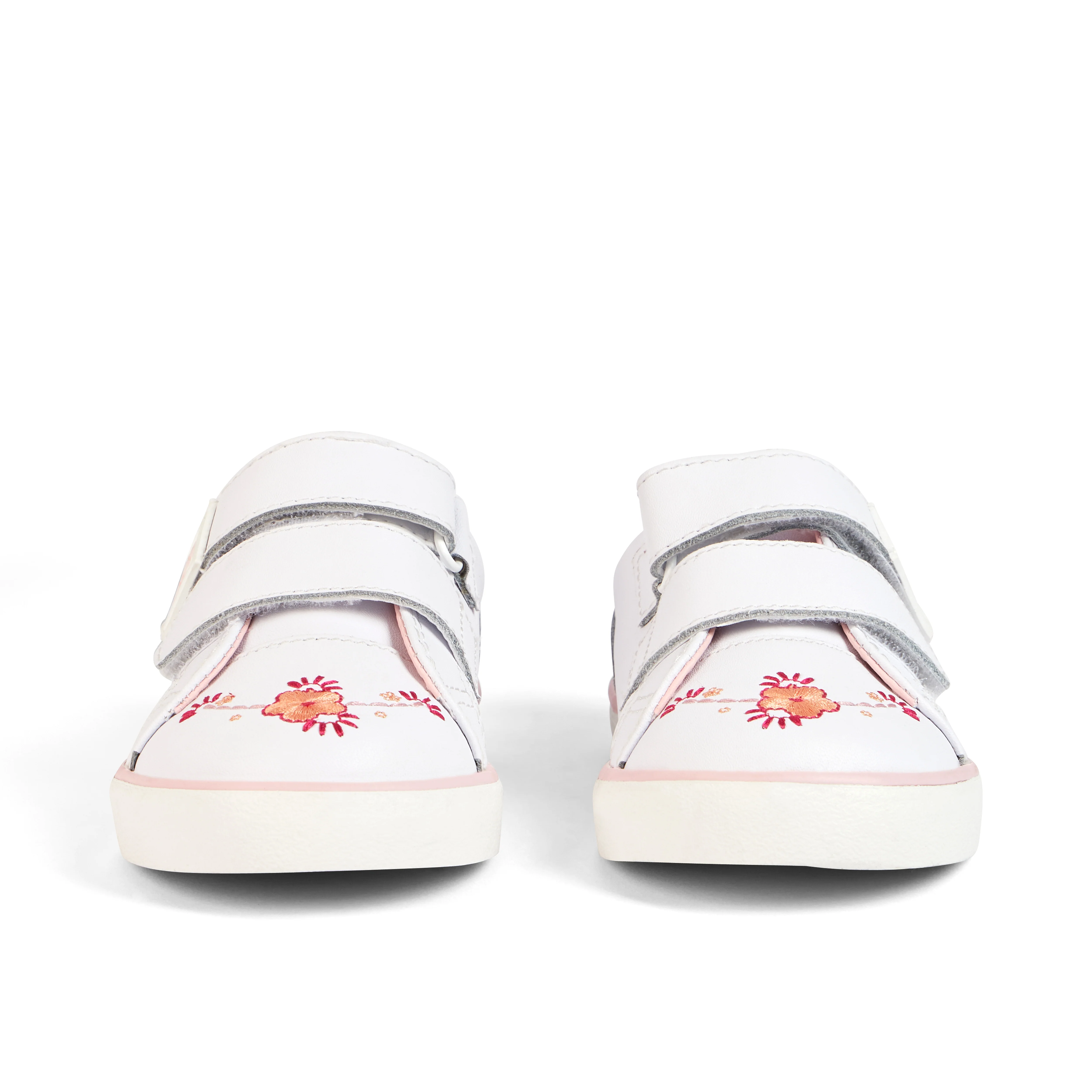 Infant Girls Tovni Twin Happy Trainers Leather White - Image 2