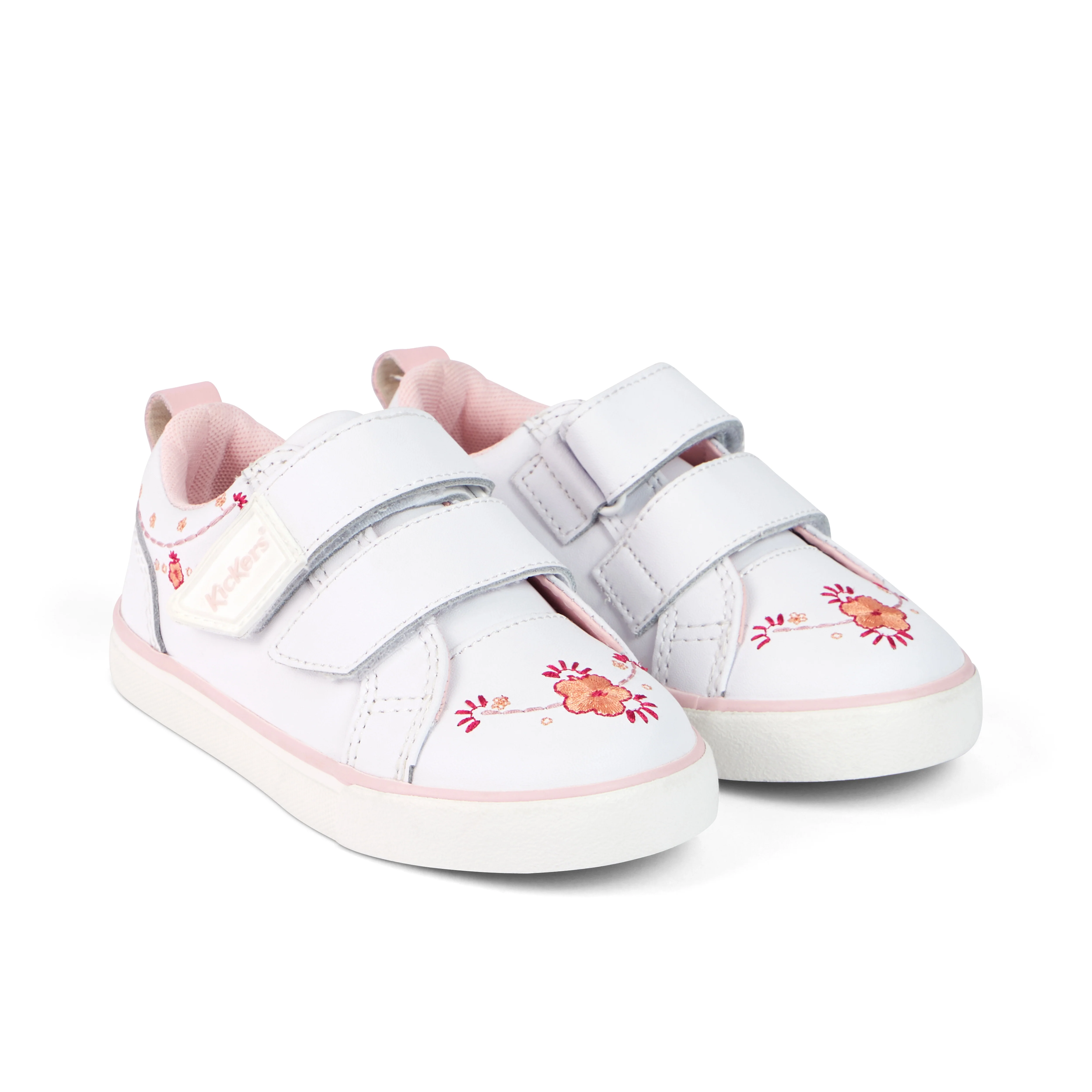 Infant Girls Tovni Twin Happy Trainers Leather White - Image 3