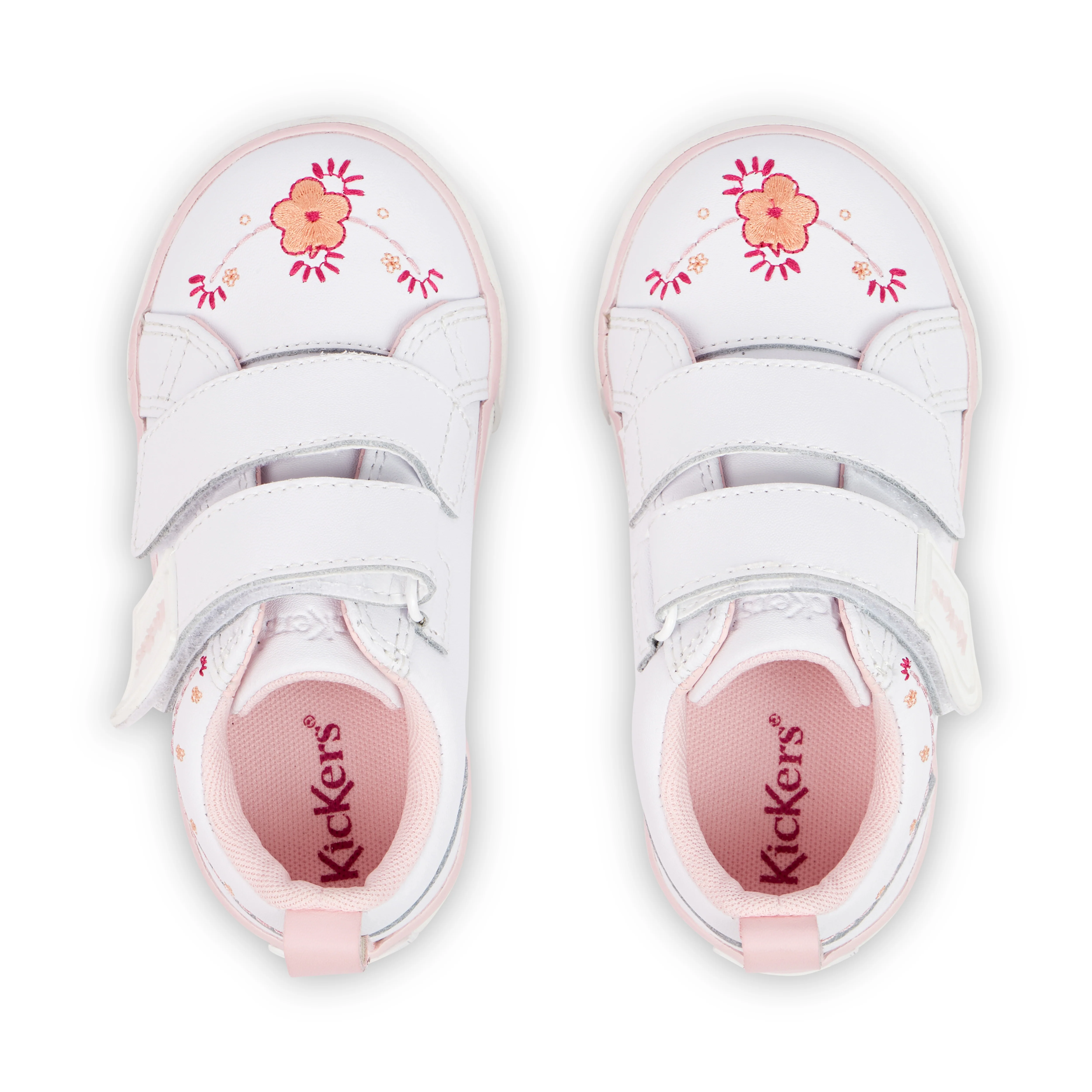 Infant Girls Tovni Twin Happy Trainers Leather White - Image 4