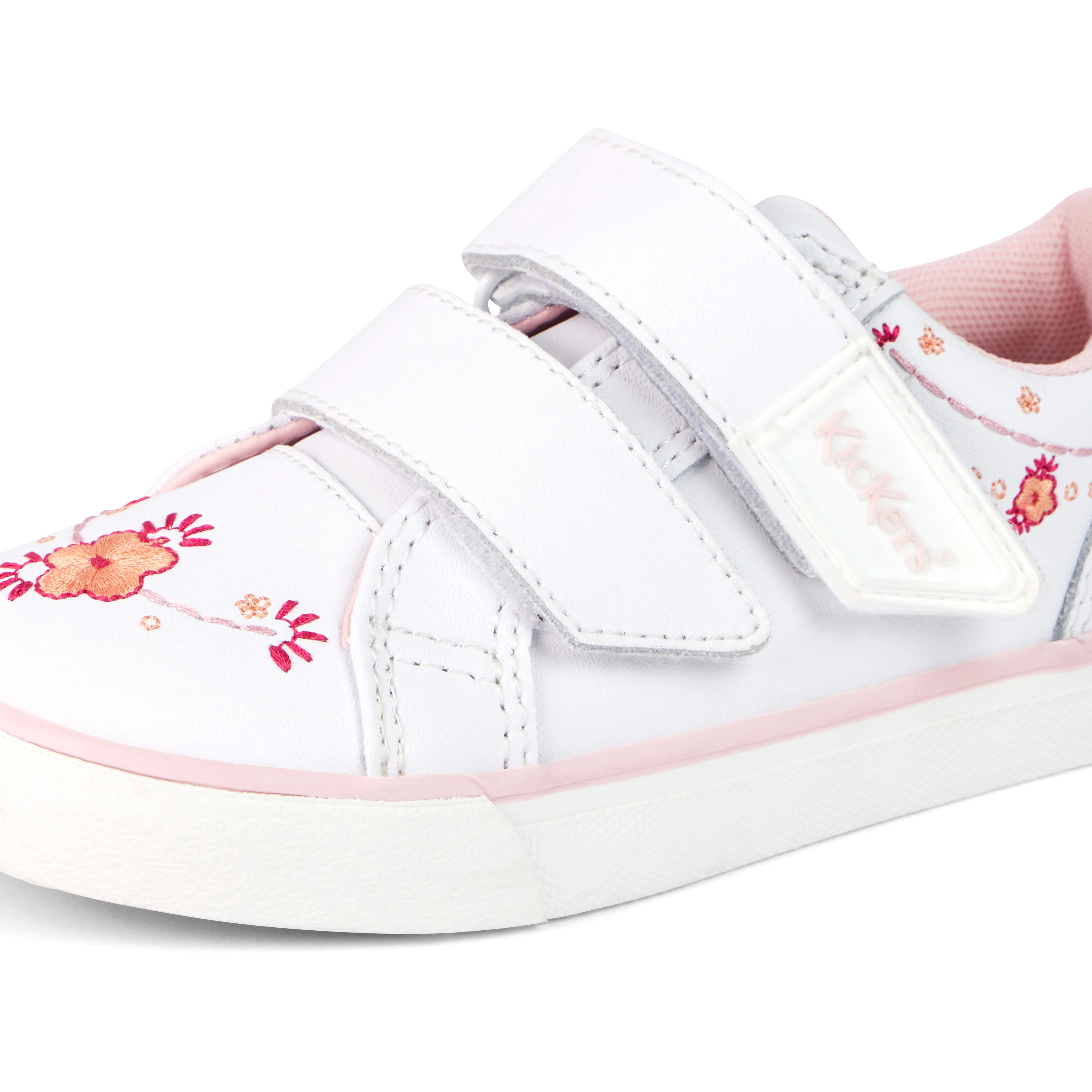 Infant Girls Tovni Twin Happy Trainers Leather White - Image 6