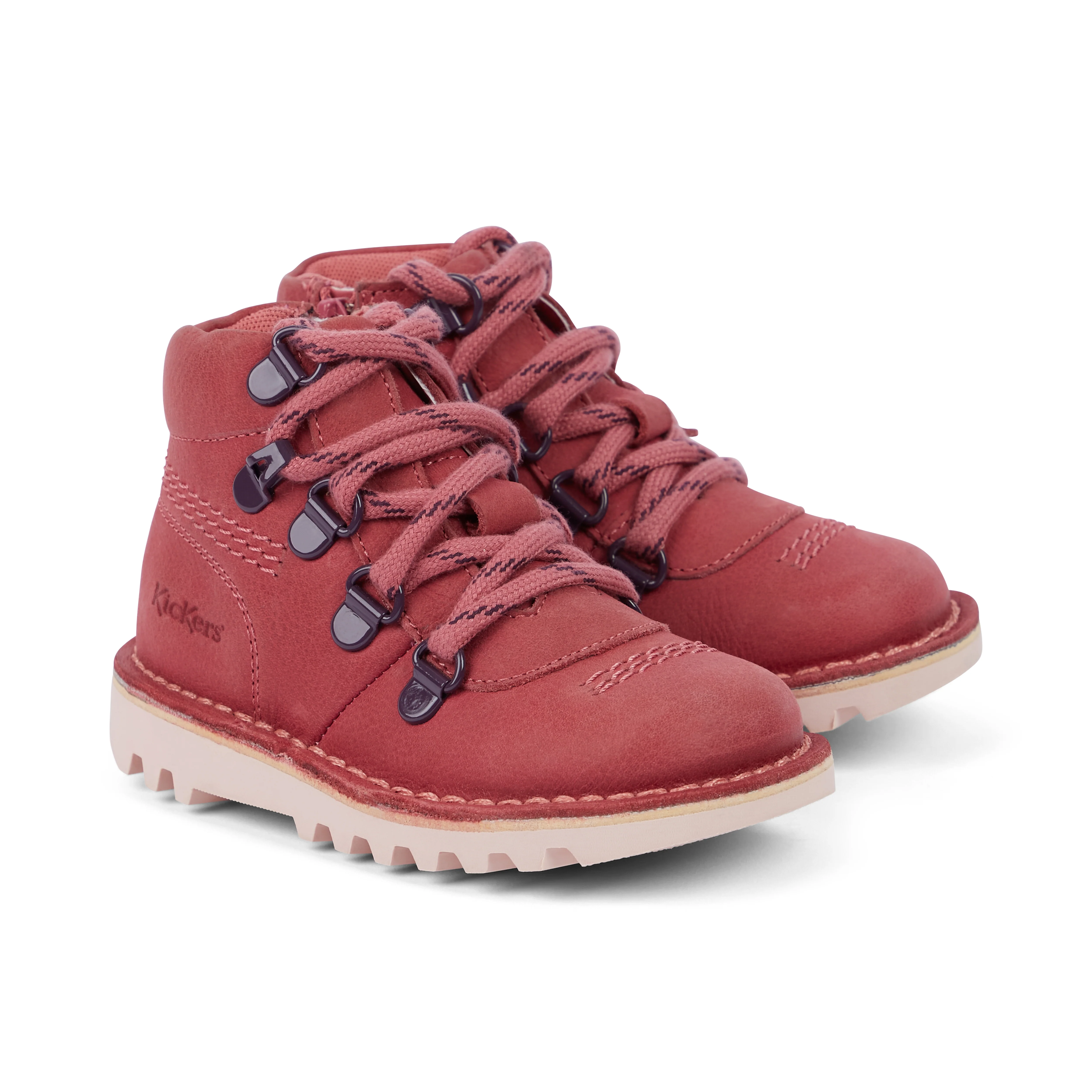 Infant Unisex Kick Hi Explore Leather Pink - Image 3