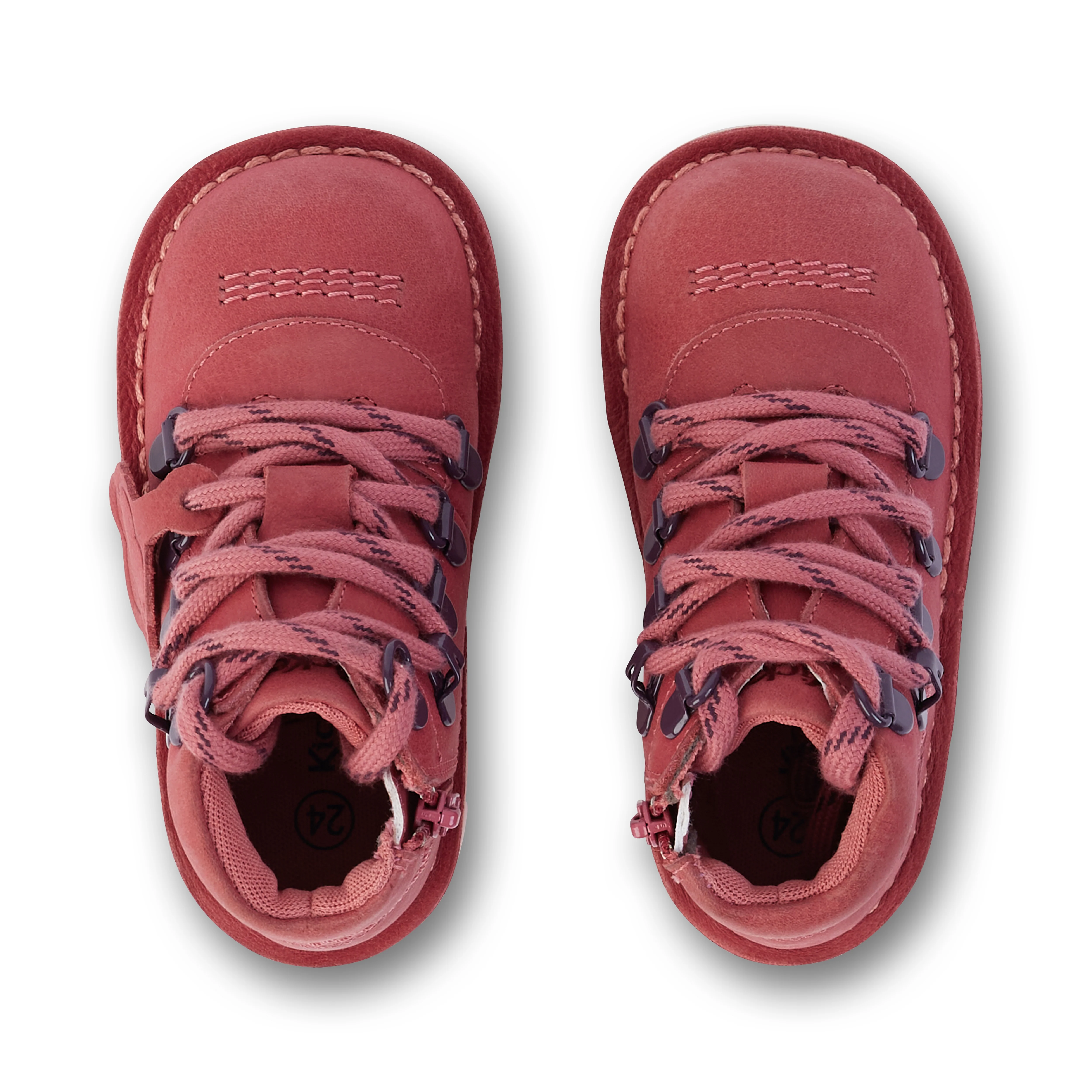 Infant Unisex Kick Hi Explore Leather Pink - Image 4