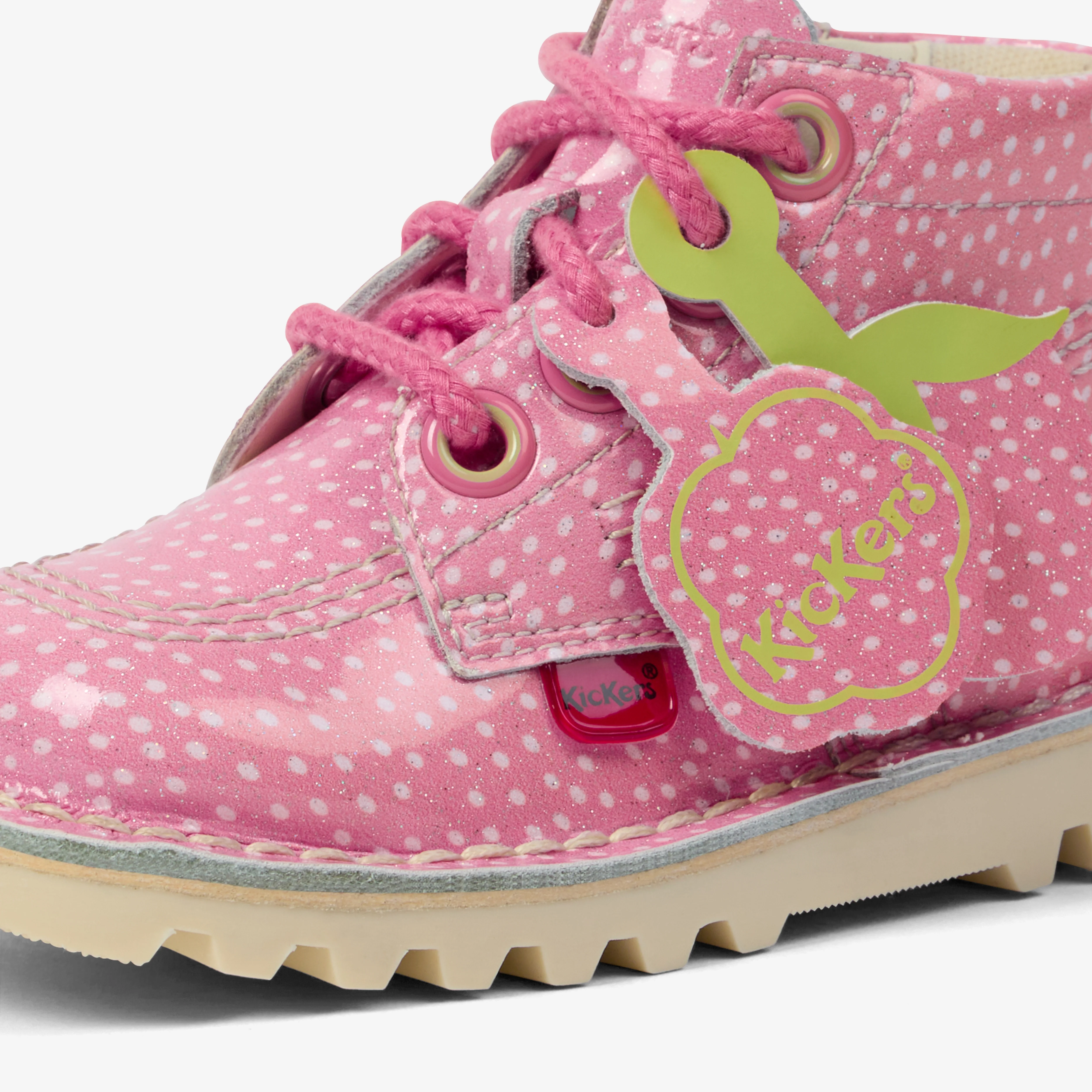 Infant Unisex Kick Hi Fruit Patent Leather Pink - Image 6