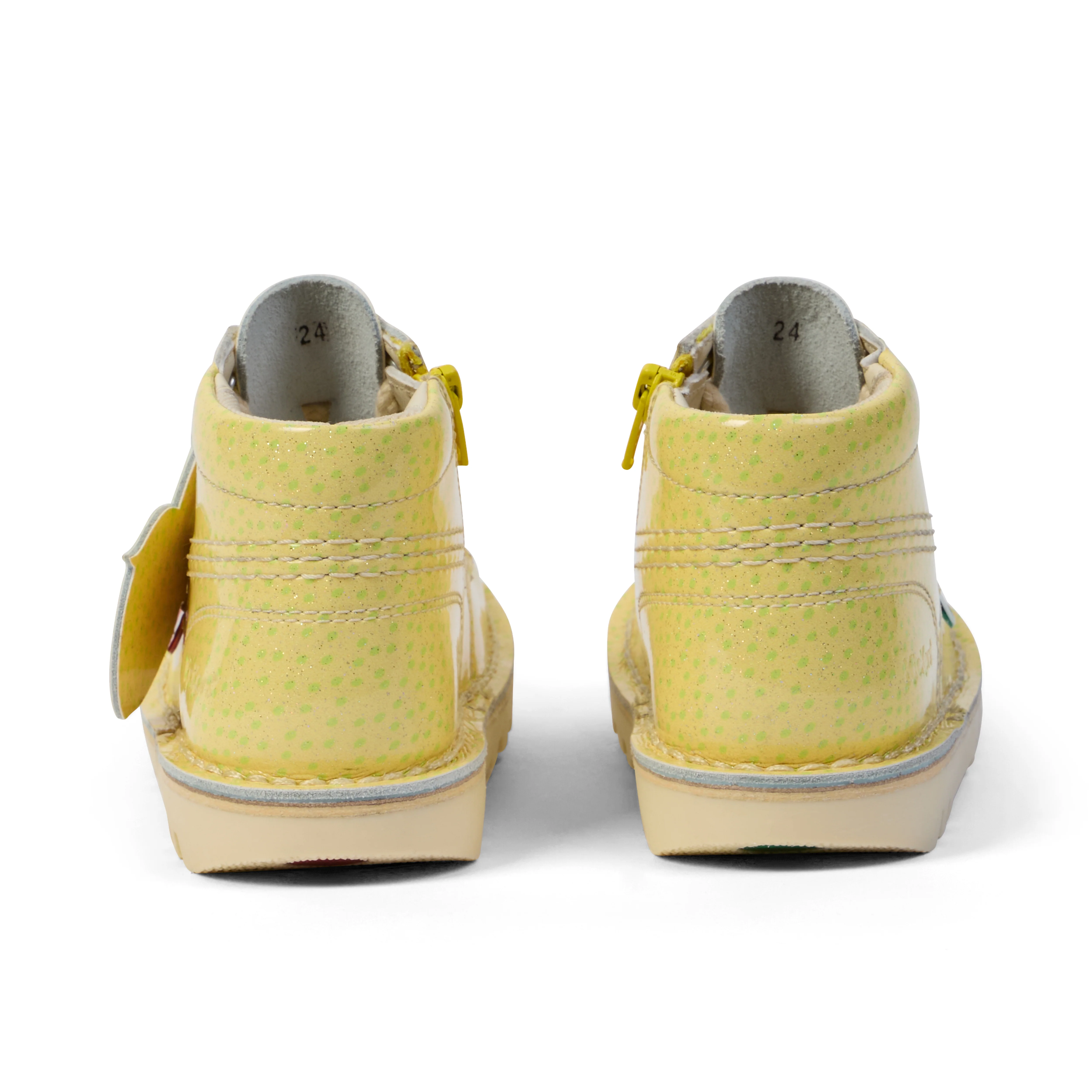 Infant Unisex Kick Hi Fruit Patent Leather Yellow - Image 5