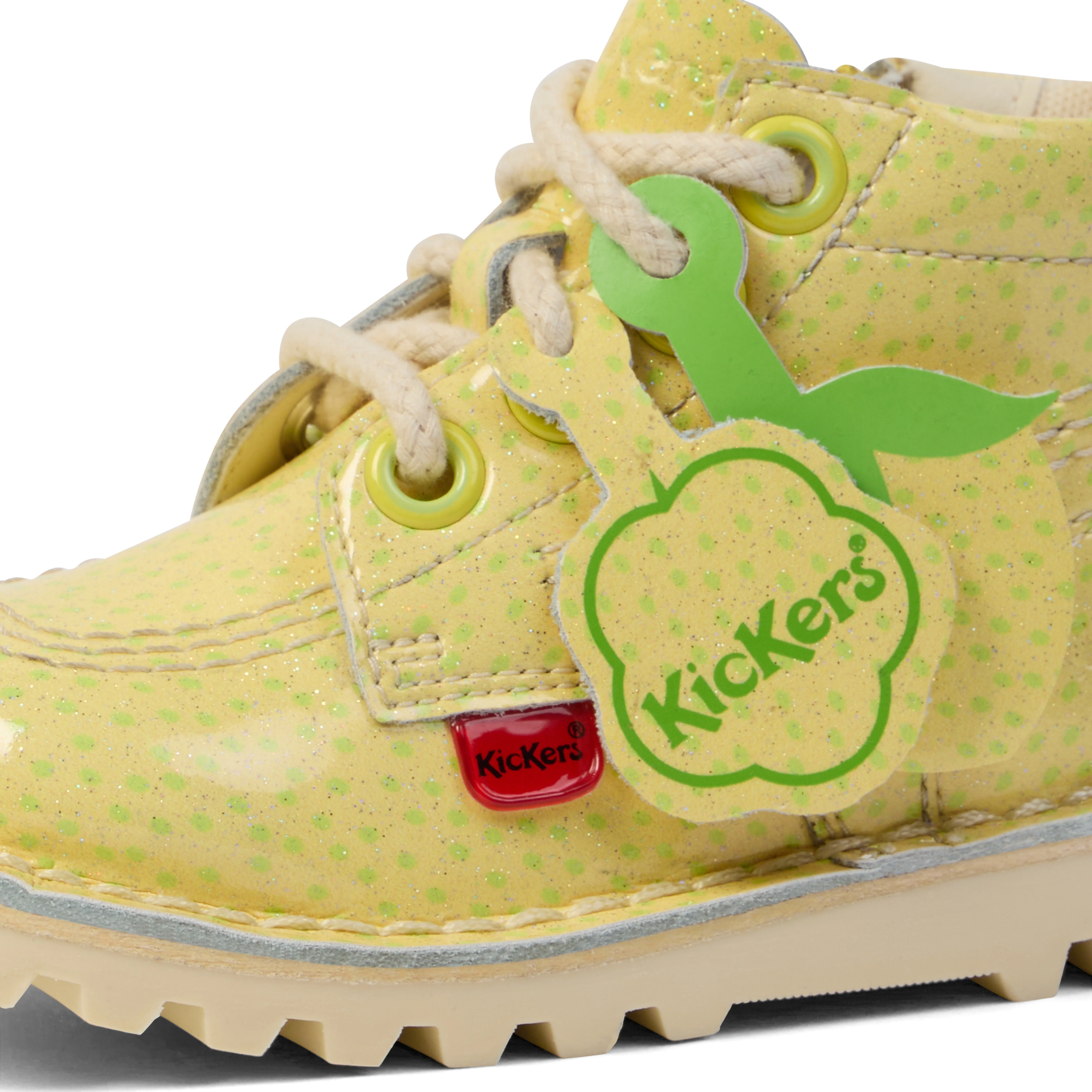 Infant Unisex Kick Hi Fruit Patent Leather Yellow - Image 6