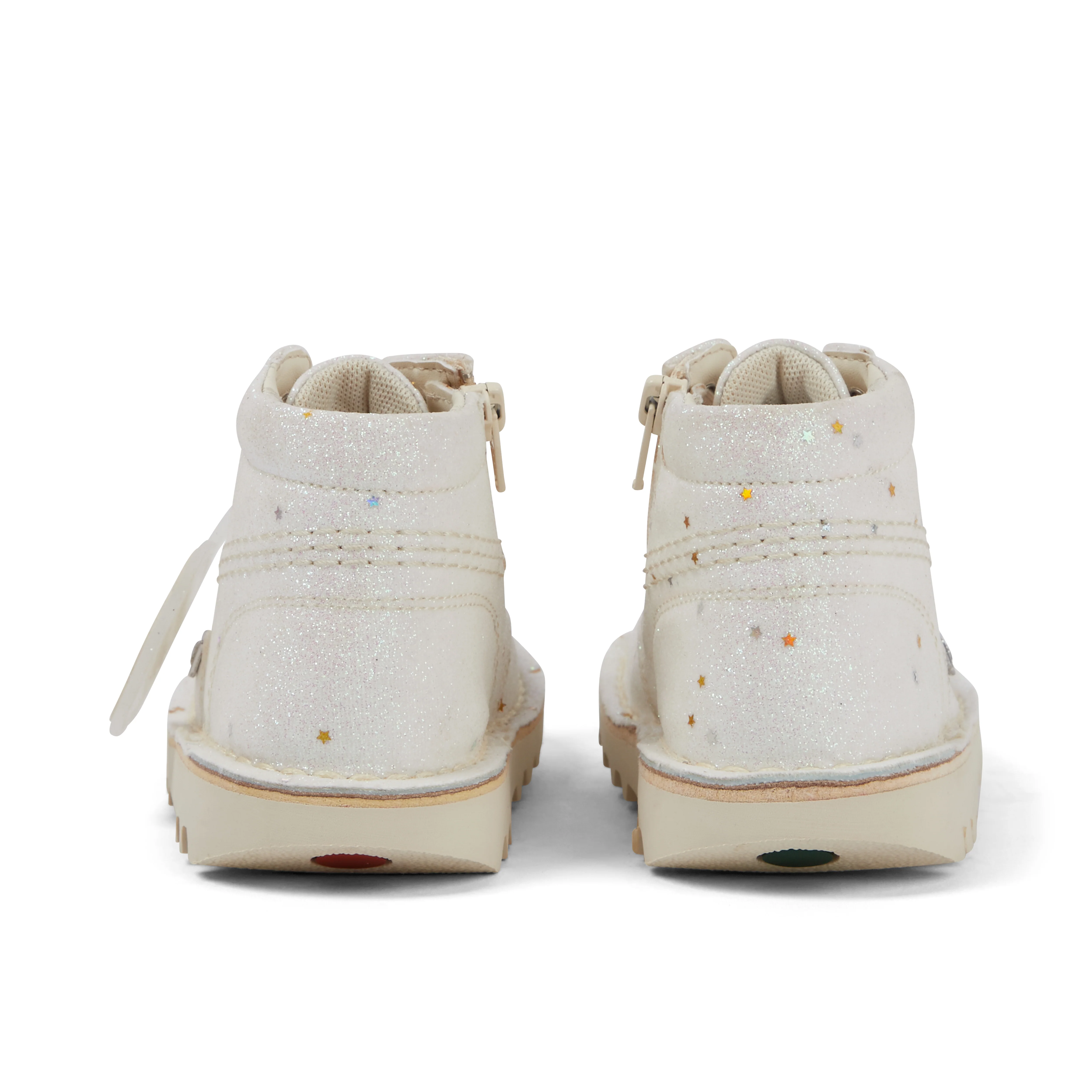 Infant Unisex Kick Hi Glitter Boots White - Image 3