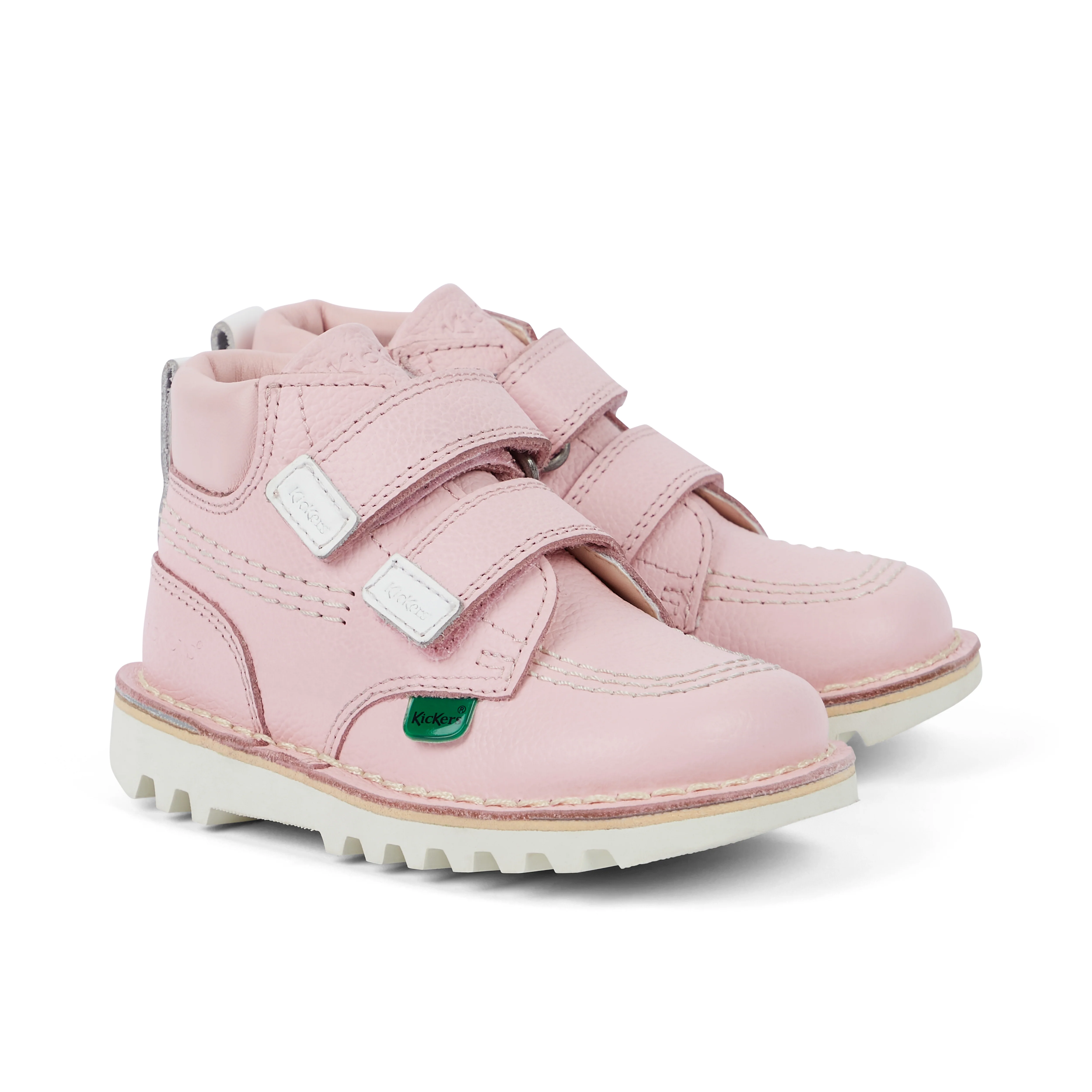 Infant Unisex Kick Hi Roll Leather Light Pink - Image 3