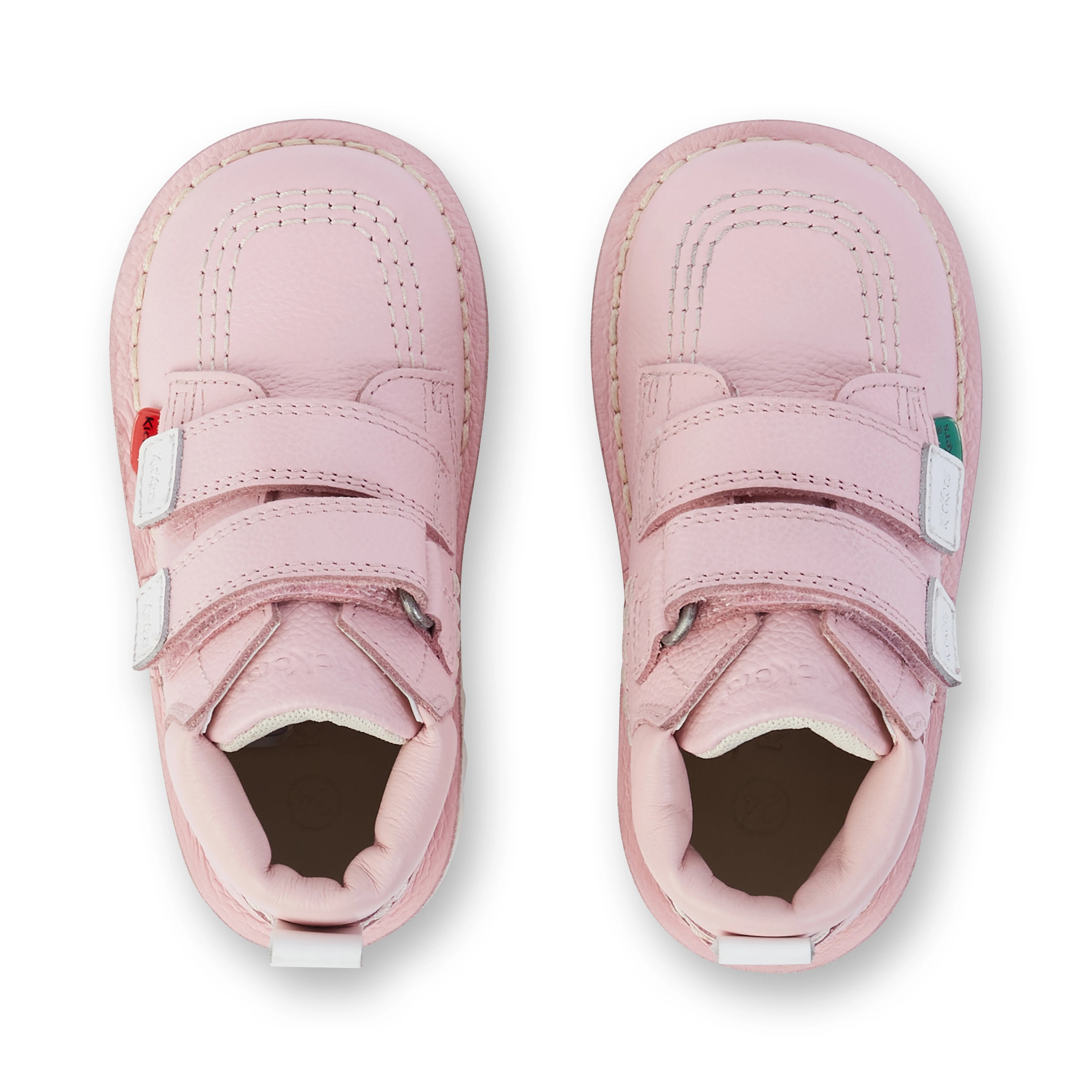 Infant Unisex Kick Hi Roll Leather Light Pink - Image 4