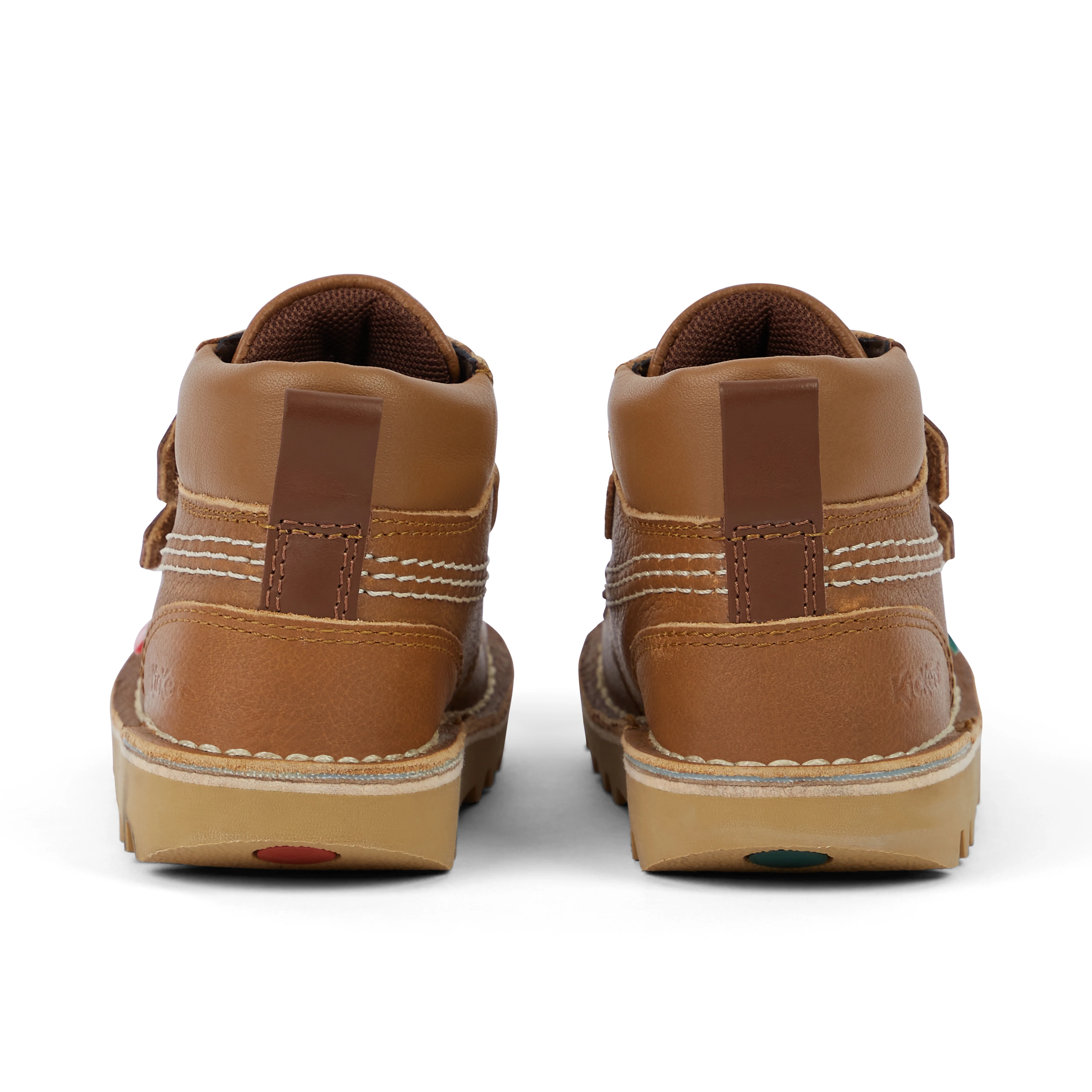 Infant Unisex Kick Hi Roll Leather Tan - Image 5