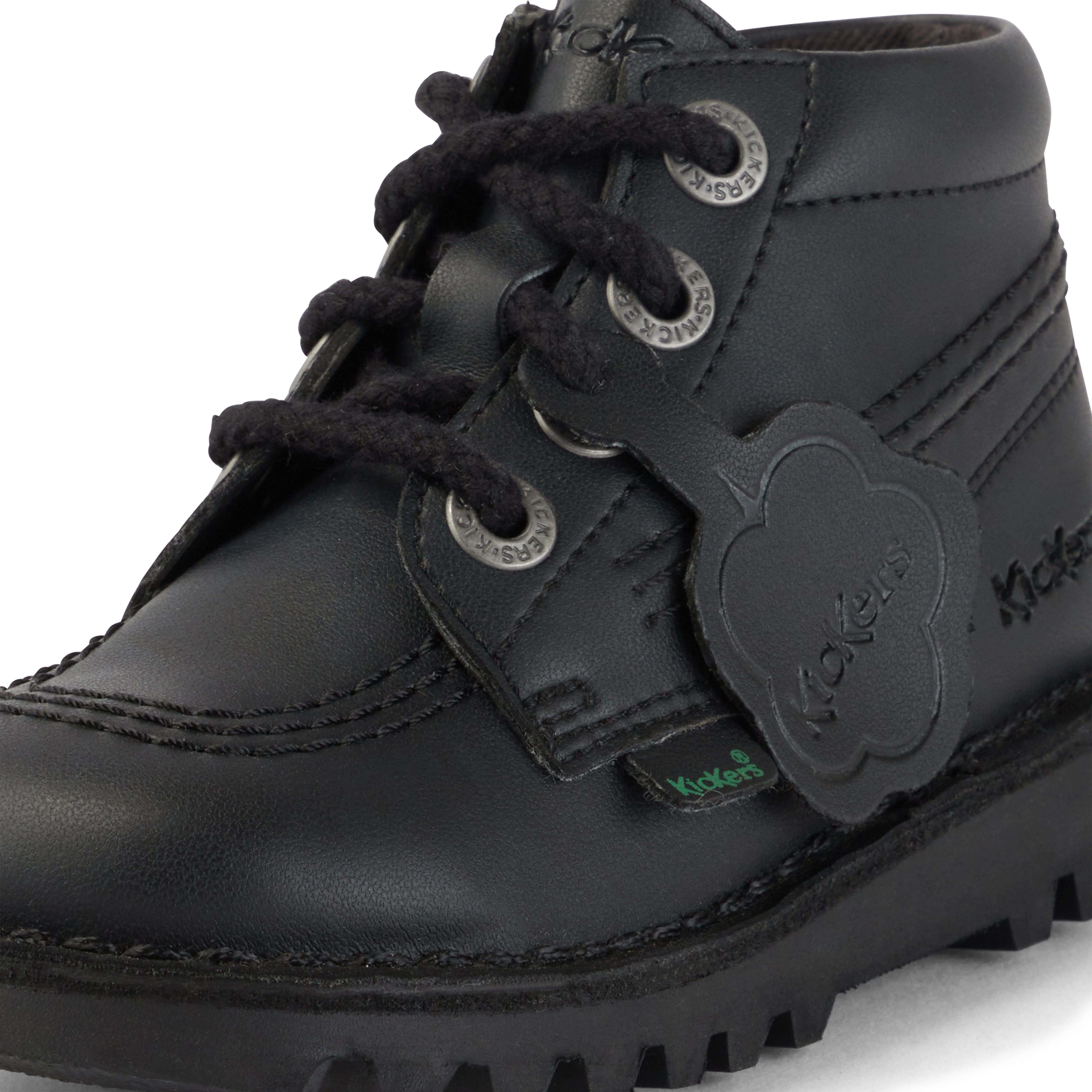 Infant Unisex Kick Hi Zip Leather Alternative Black - Image 6