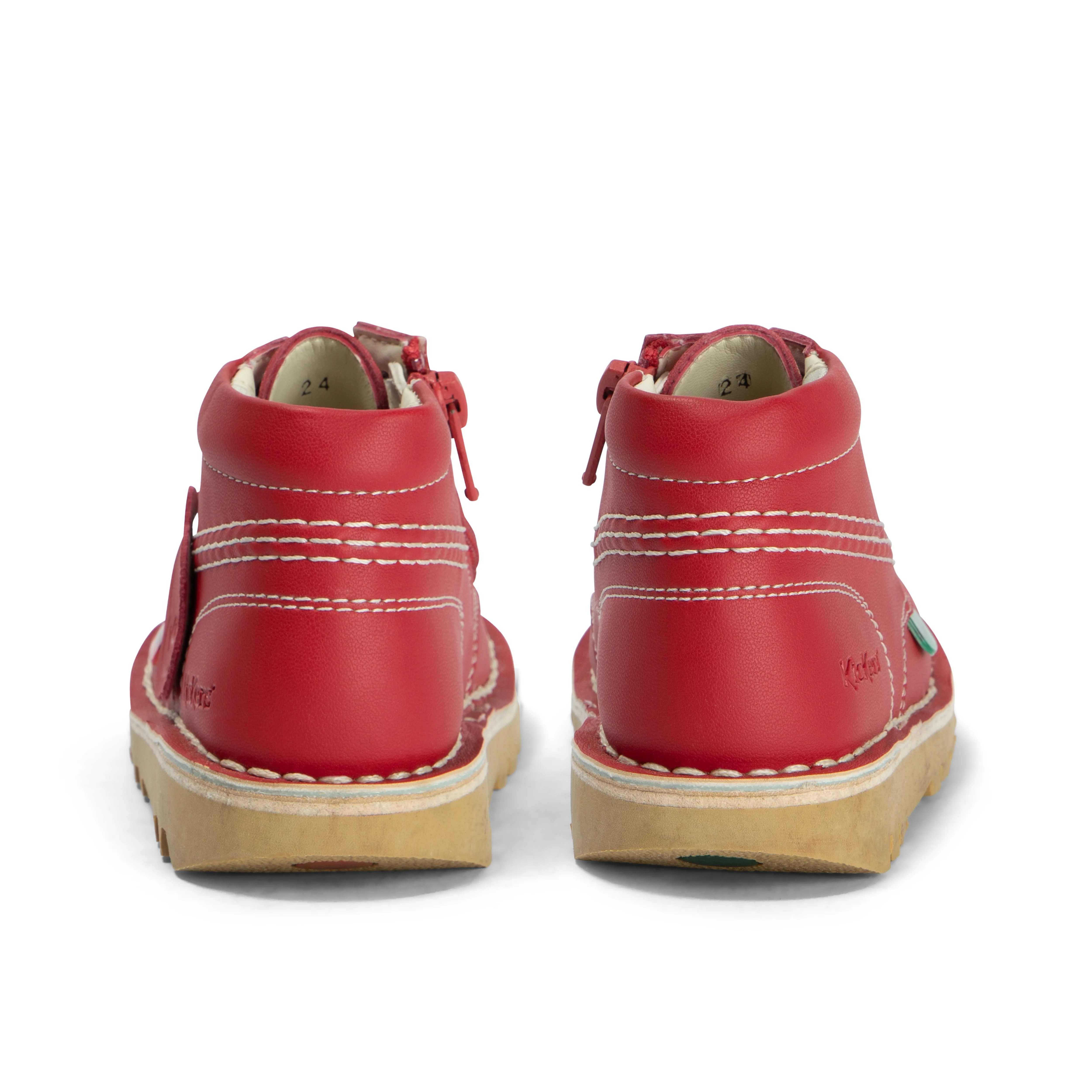 Infant Unisex Kick Hi Zip Leather Alternative Red - Image 5